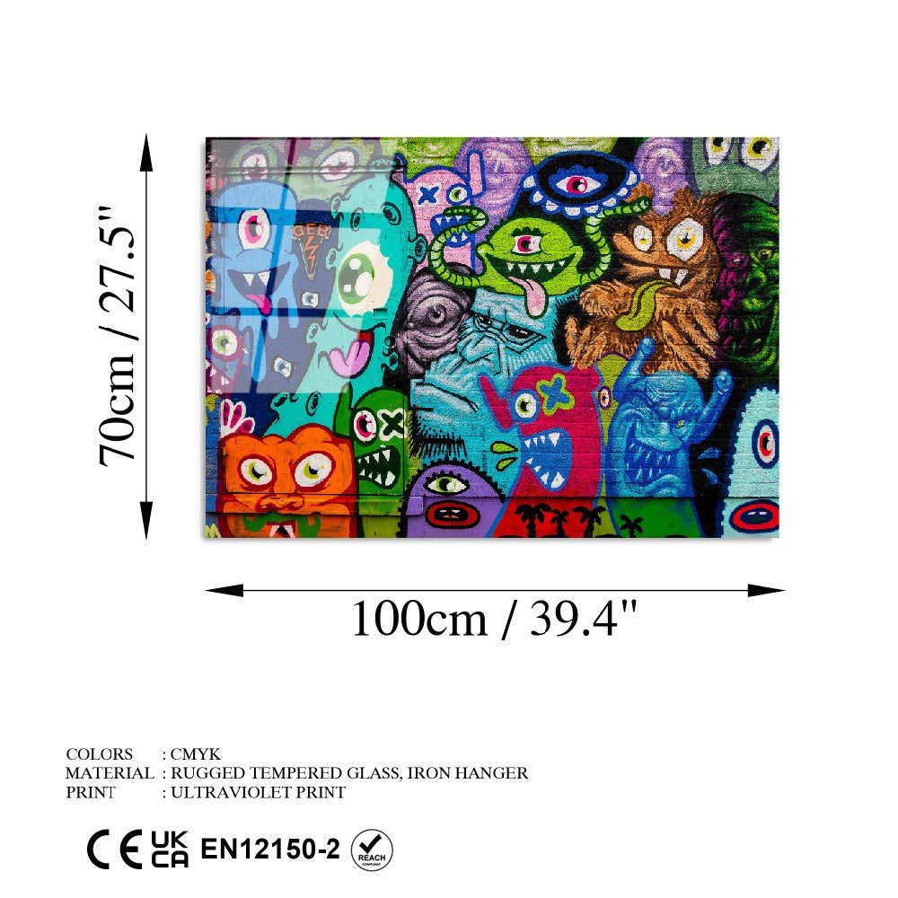 Quadro Decorativo em Vidro Temperado UV-778 Multicolor 70 x 100 cm (4 mm)