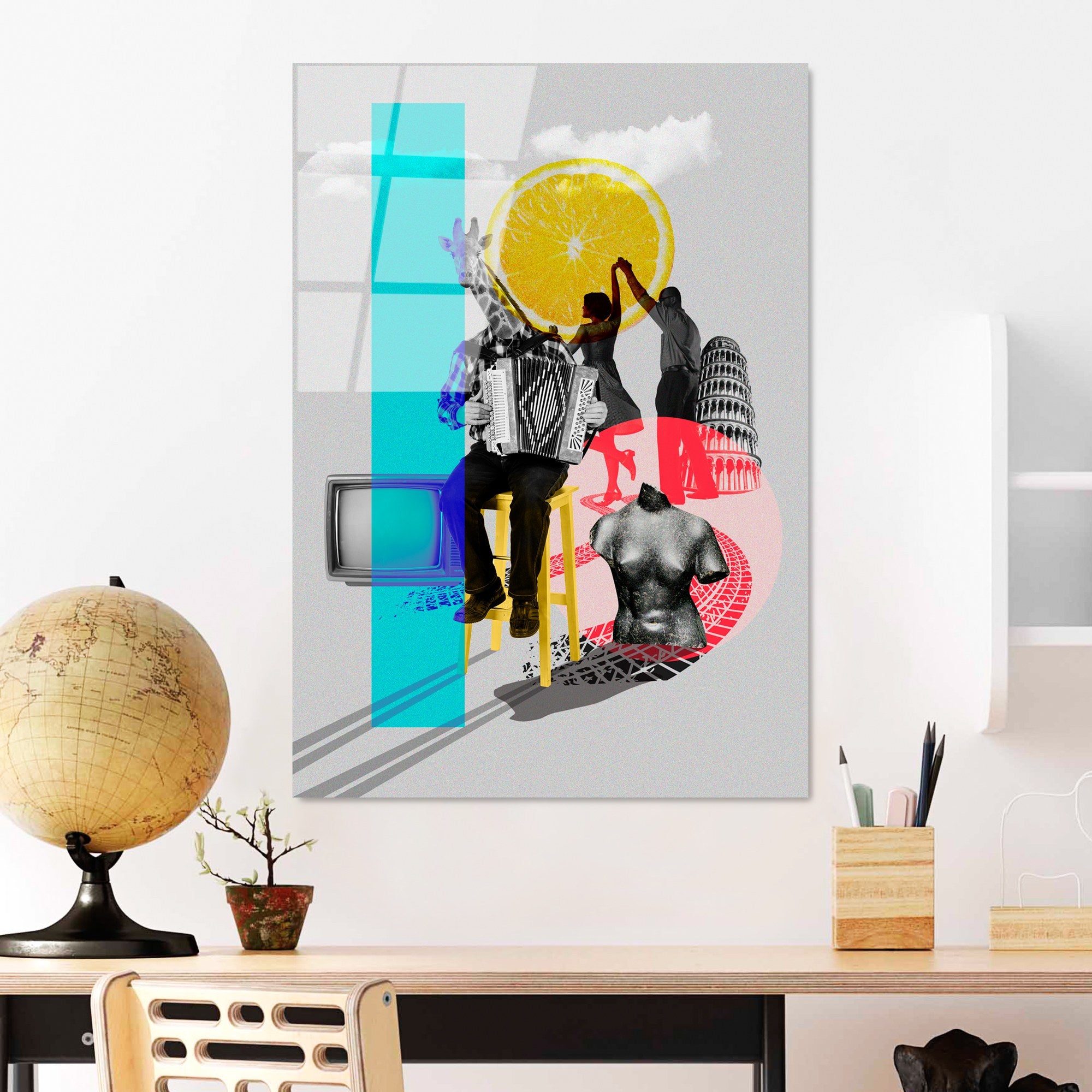 Quadro Decorativo em Vidro Temperado UV-779, Multicolor, 70 x 100 cm (4 mm)