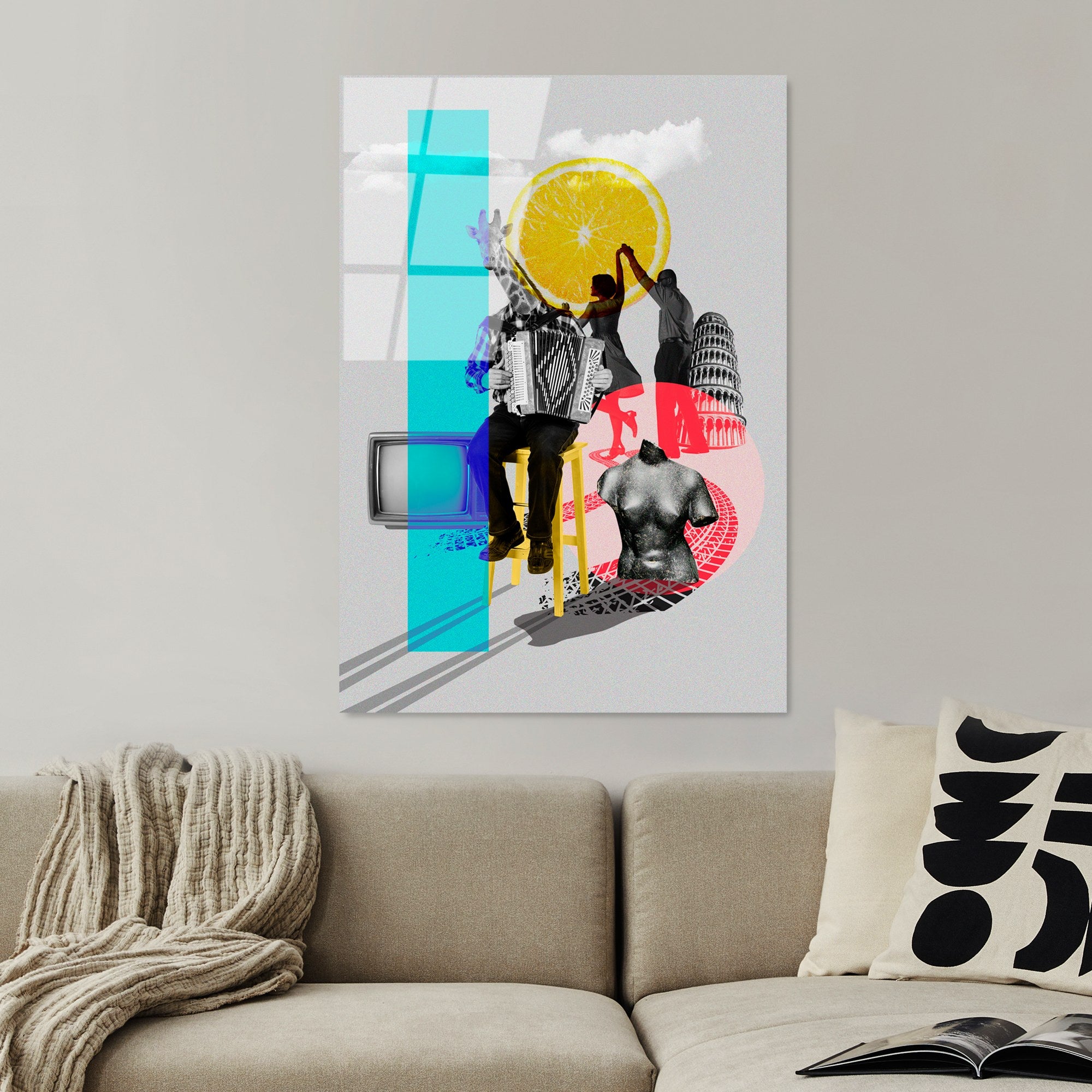 Quadro Decorativo em Vidro Temperado UV-779, Multicolor, 70 x 100 cm (4 mm)