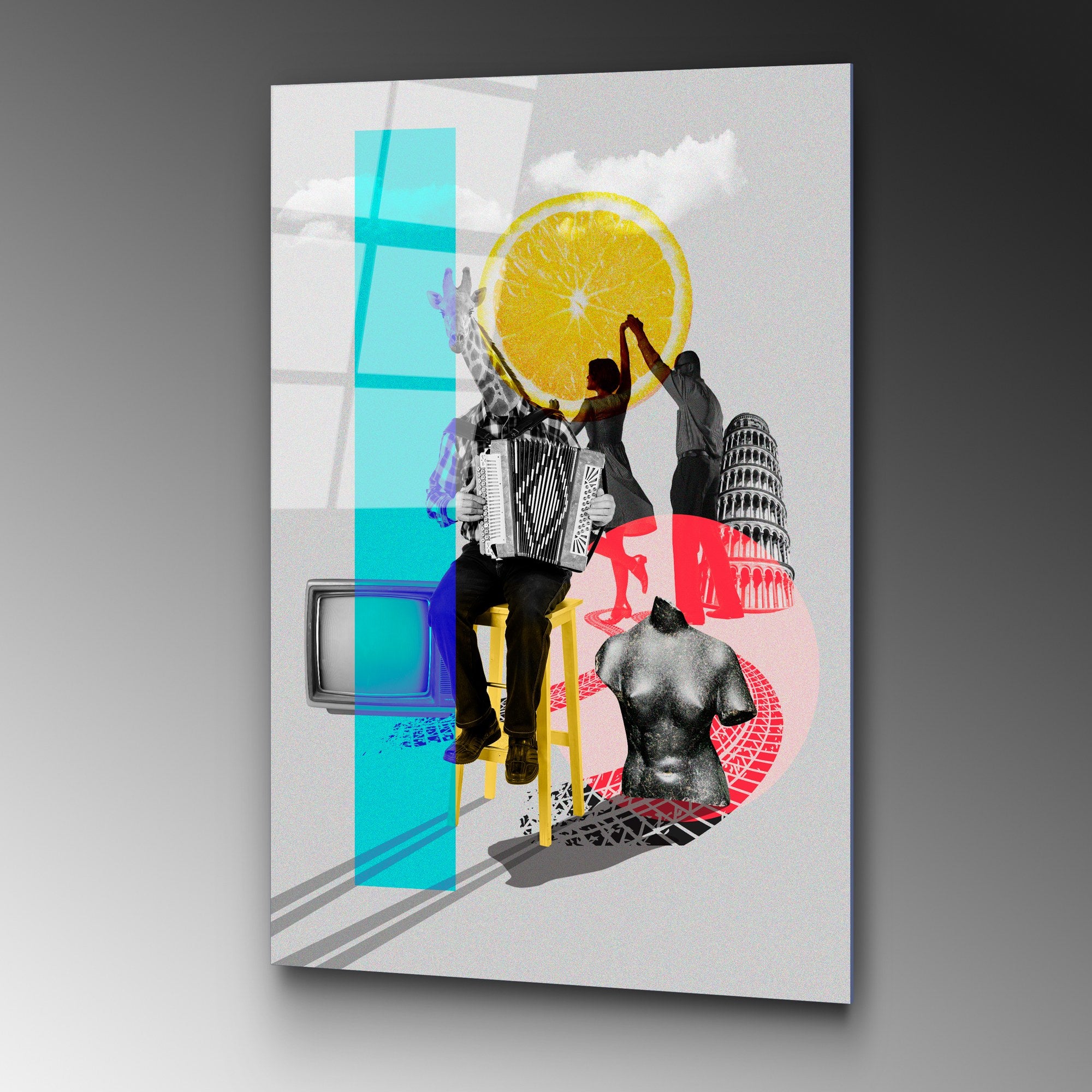 Quadro Decorativo em Vidro Temperado UV-779, Multicolor, 70 x 100 cm (4 mm)