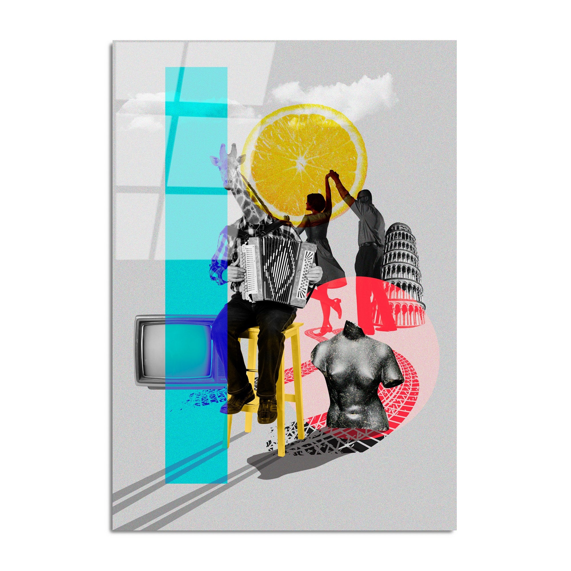 Quadro Decorativo em Vidro Temperado UV-779, Multicolor, 70 x 100 cm (4 mm)