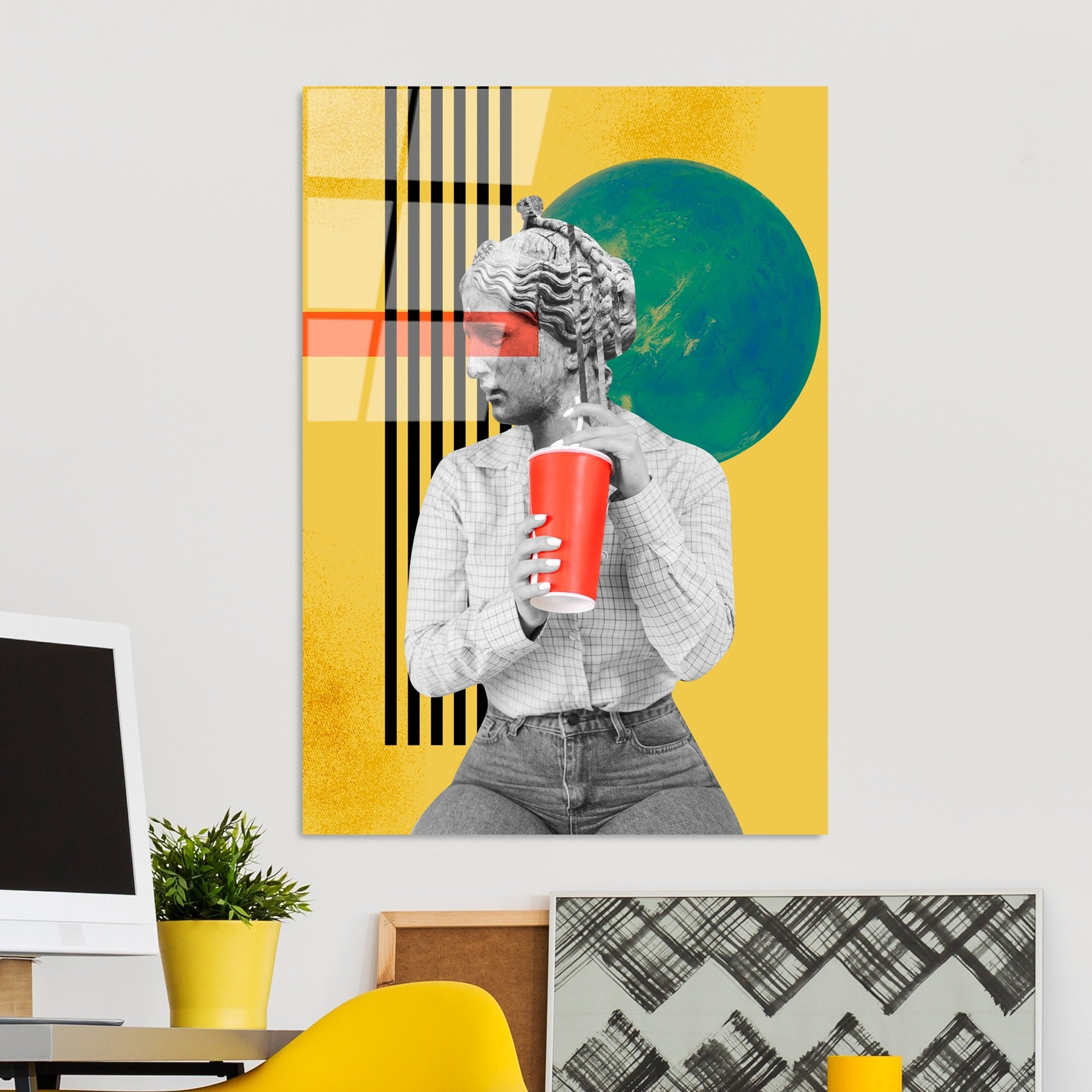 Quadro Decorativo em Vidro Temperado UV-780, Multicolor, 70 x 100 cm, Vidro 4 mm