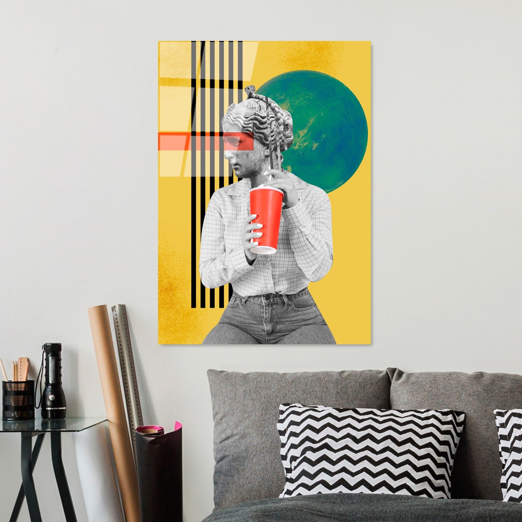 Quadro Decorativo em Vidro Temperado UV-780, Multicolor, 70 x 100 cm, Vidro 4 mm