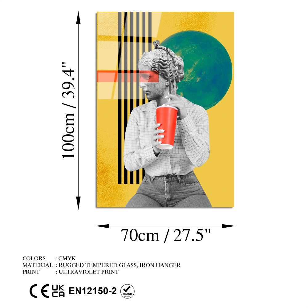 Quadro Decorativo em Vidro Temperado UV-780, Multicolor, 70 x 100 cm, Vidro 4 mm