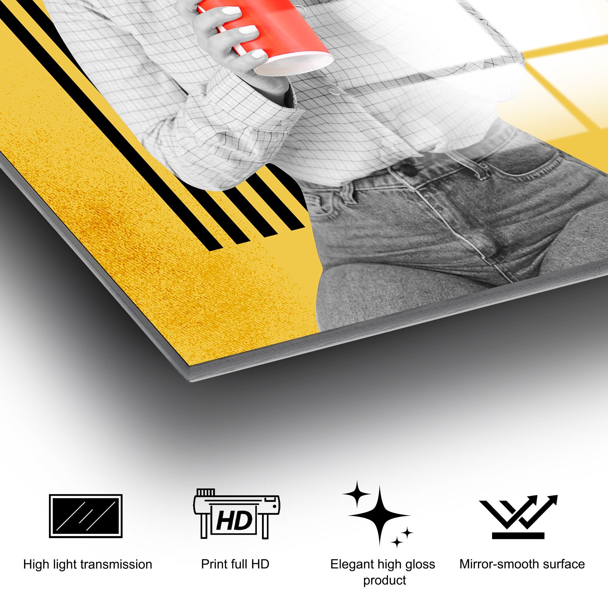 Quadro Decorativo em Vidro Temperado UV-780, Multicolor, 70 x 100 cm, Vidro 4 mm