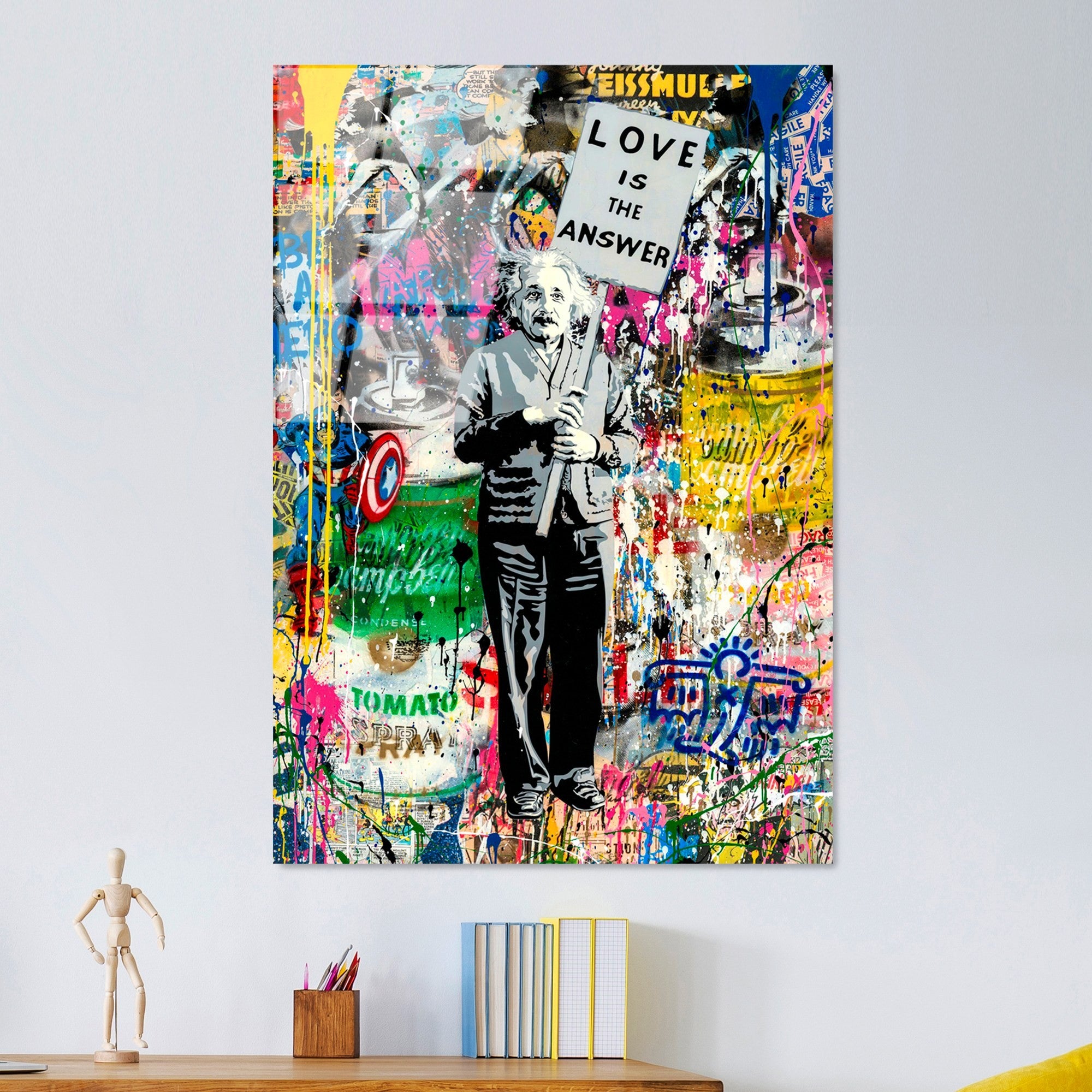 Quadro Decorativo em Vidro Temperado UV-781 70x100 cm Multicolor (4 mm)