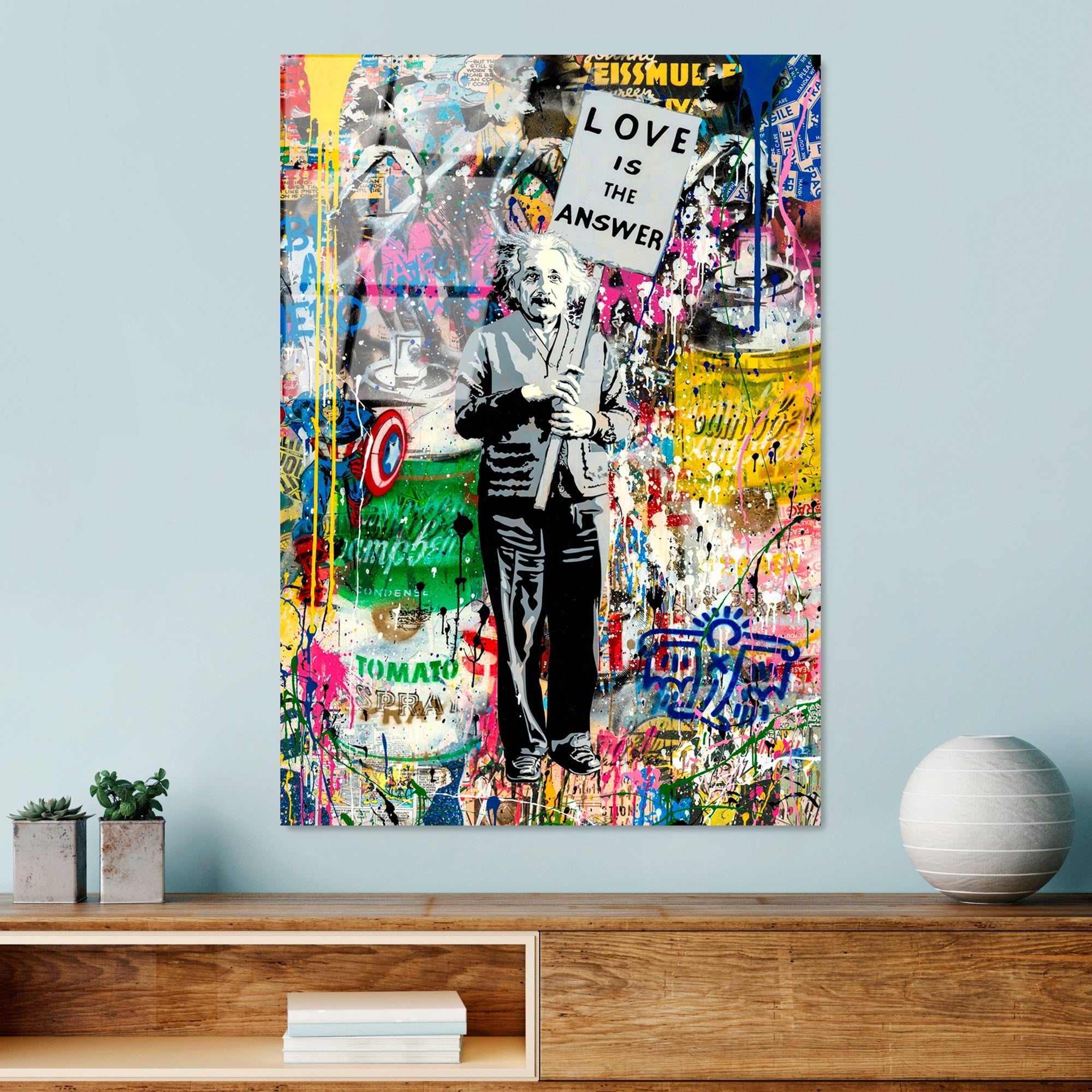 Quadro Decorativo em Vidro Temperado UV-781 70x100 cm Multicolor (4 mm)