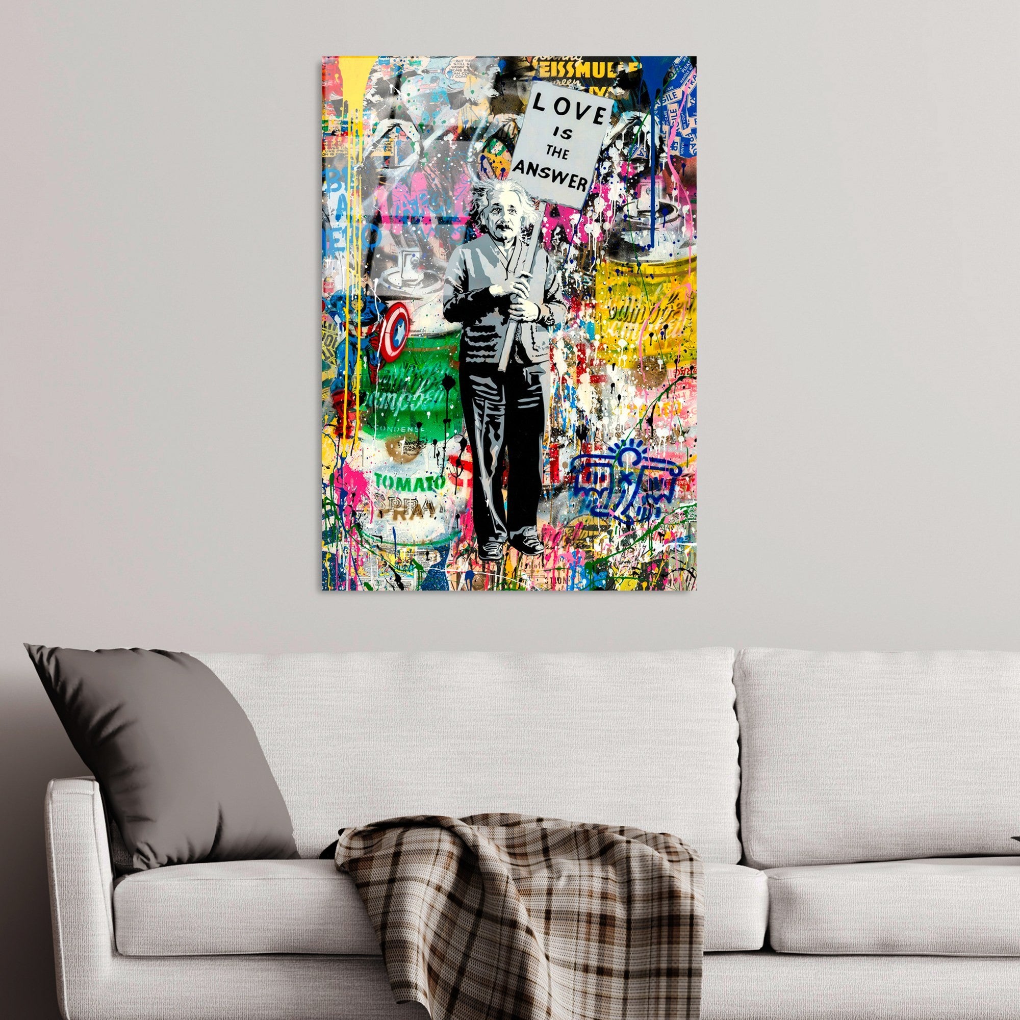 Quadro Decorativo em Vidro Temperado UV-781 70x100 cm Multicolor (4 mm)