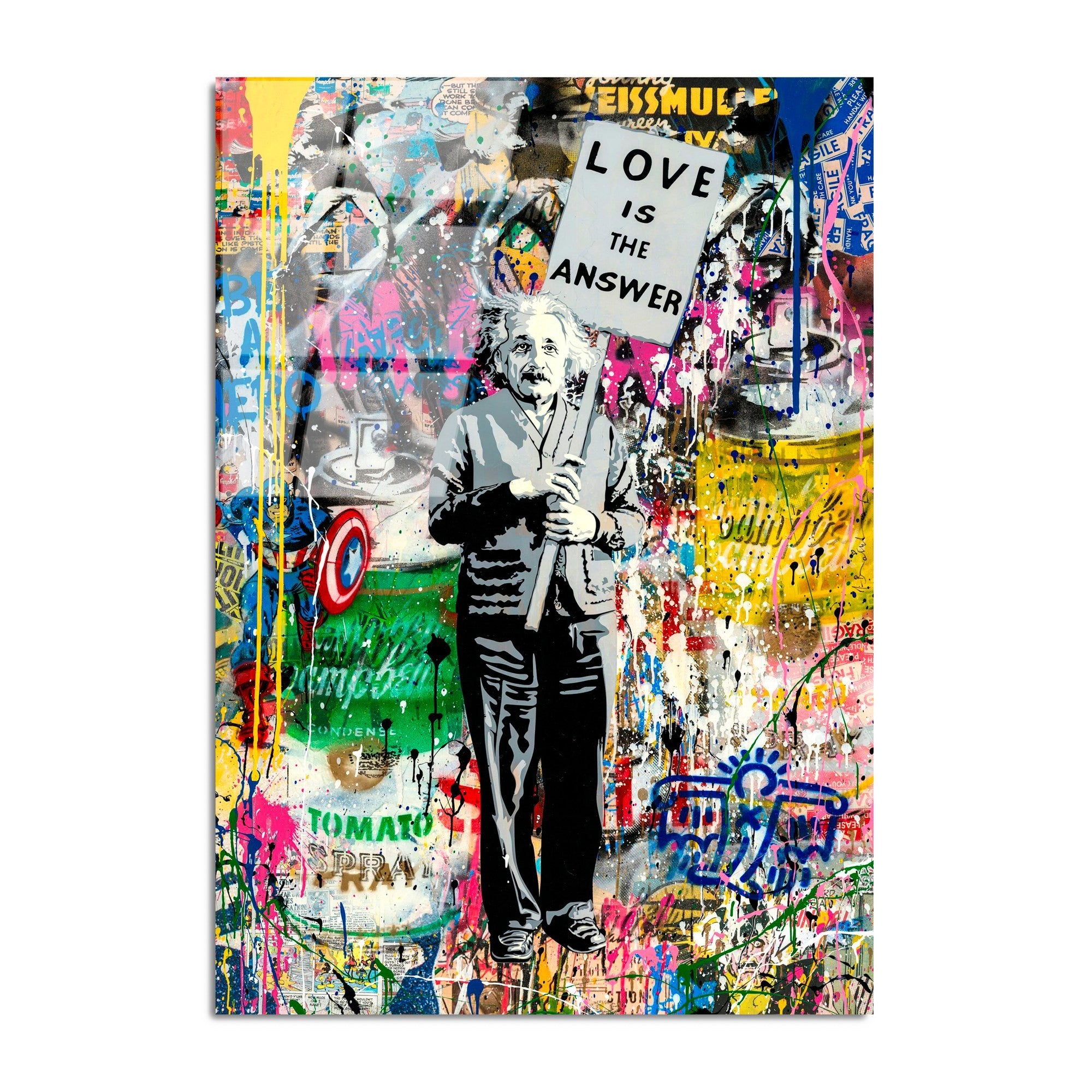 Quadro Decorativo em Vidro Temperado UV-781 70x100 cm Multicolor (4 mm)