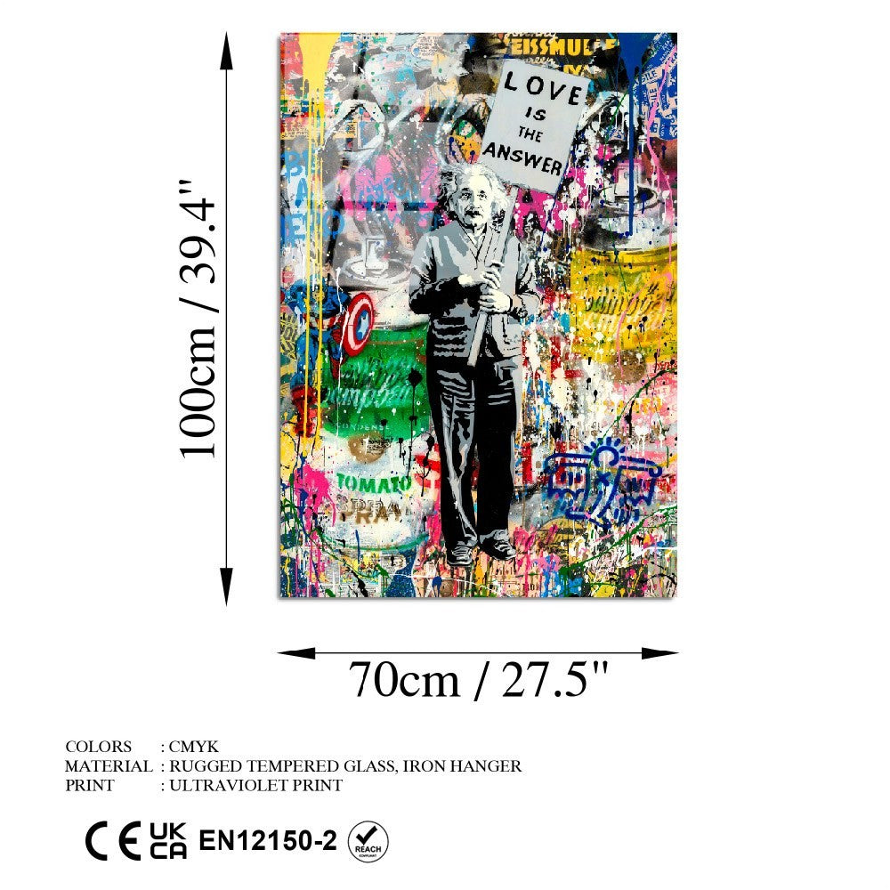 Quadro Decorativo em Vidro Temperado UV-781 70x100 cm Multicolor (4 mm)