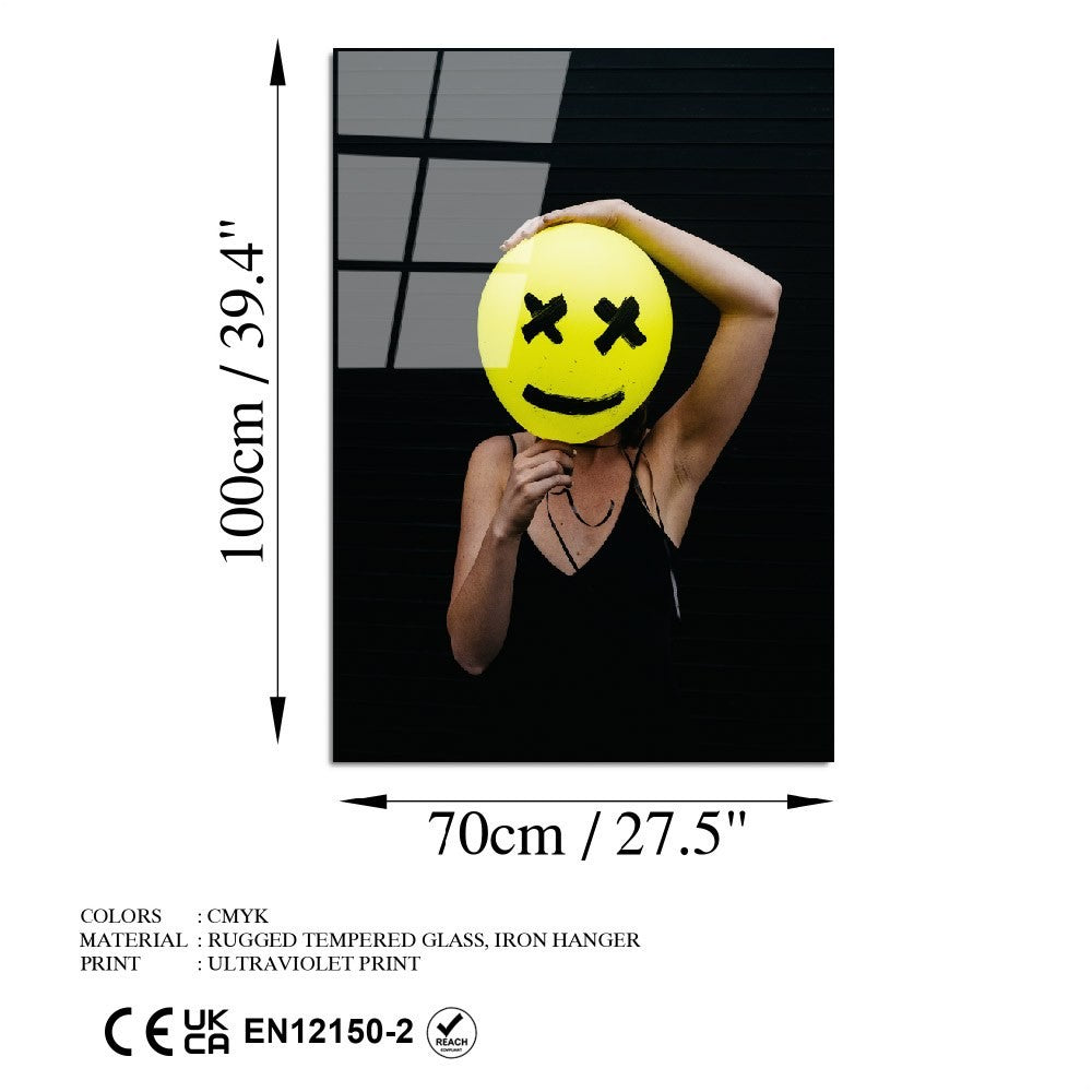 Quadro Decorativo em Vidro Temperado 100% UV-783, Multicolor, 70 x 100 cm (4 mm)