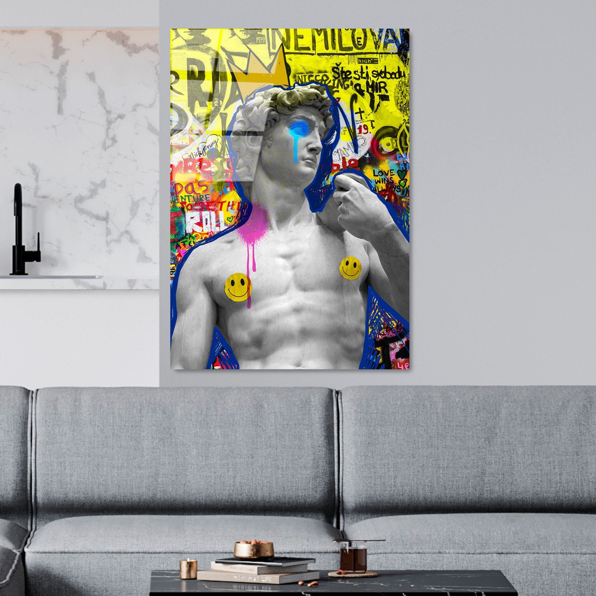 Quadro Decorativo em Vidro Temperado UV-784, Multicolor, 70 x 100 cm (4 mm)