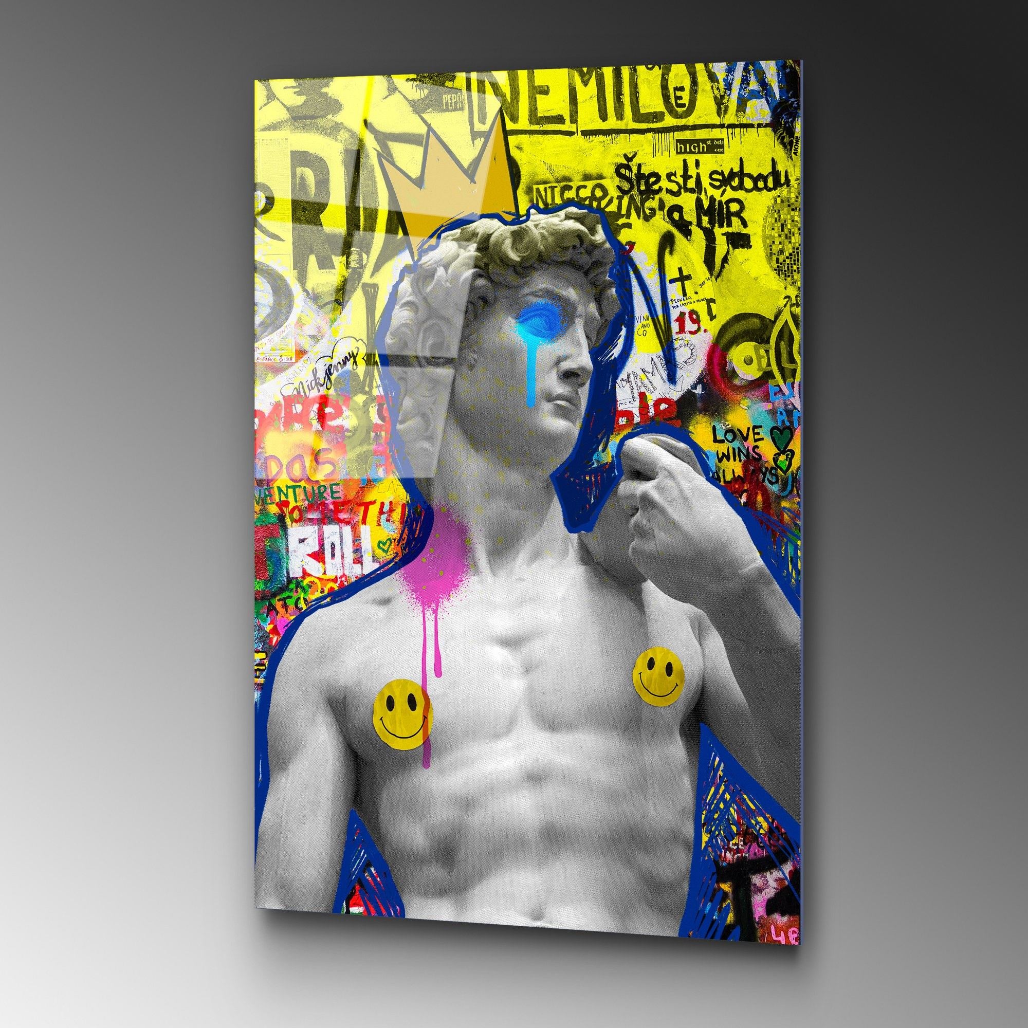 Quadro Decorativo em Vidro Temperado UV-784, Multicolor, 70 x 100 cm (4 mm)