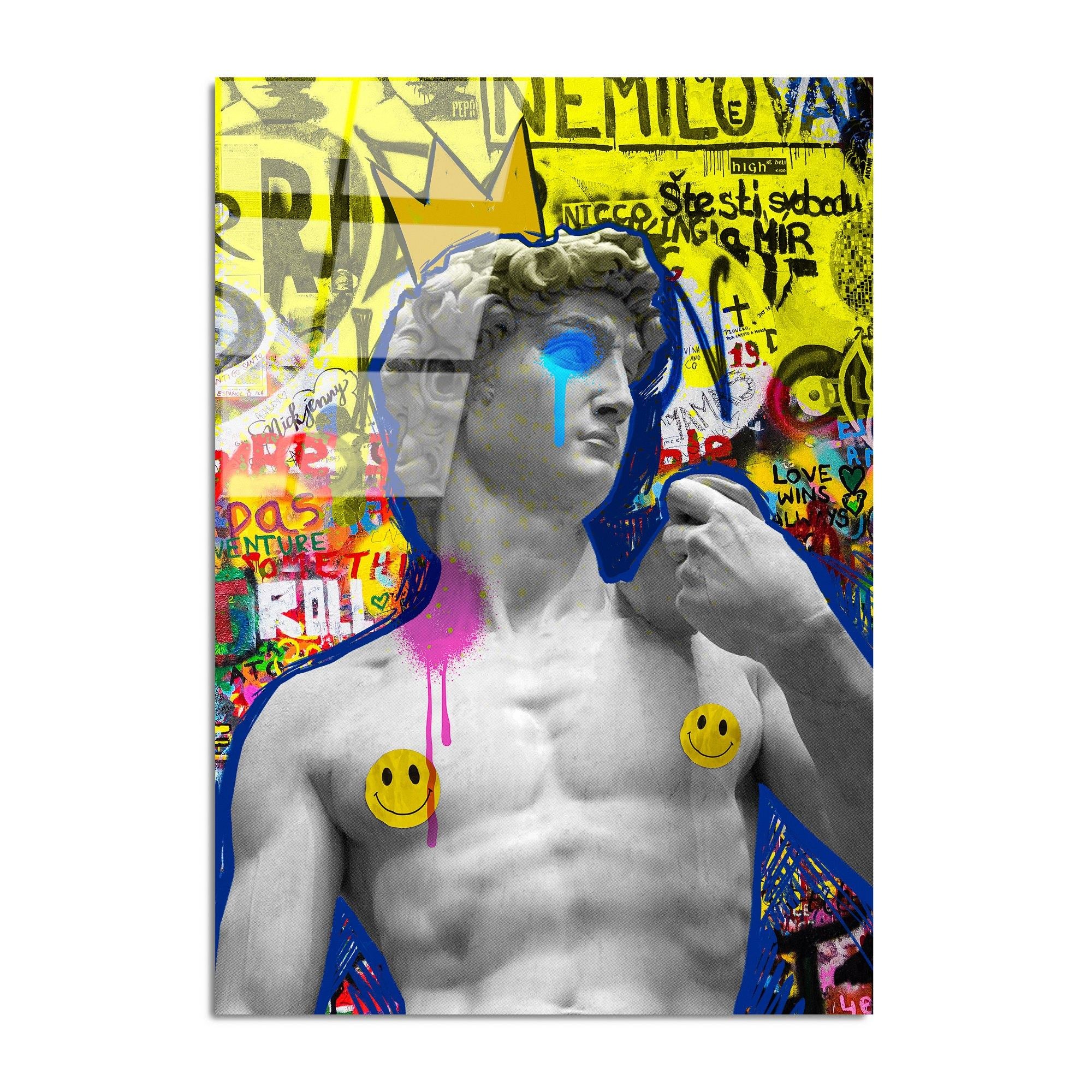 Quadro Decorativo em Vidro Temperado UV-784, Multicolor, 70 x 100 cm (4 mm)