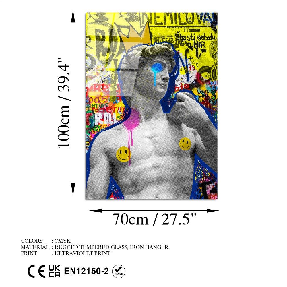 Quadro Decorativo em Vidro Temperado UV-784, Multicolor, 70 x 100 cm (4 mm)