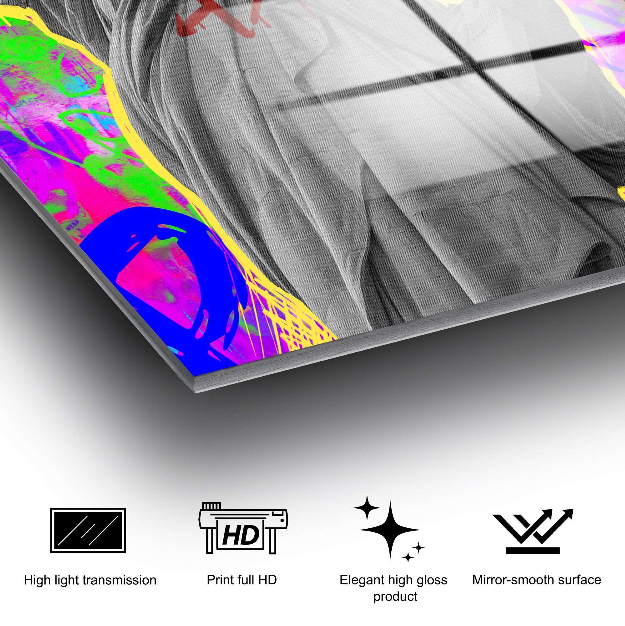 Quadro Decorativo em Vidro Temperado Multicolor 70x100 cm (4 mm) – UV-785 | Ref. 123BZM2277