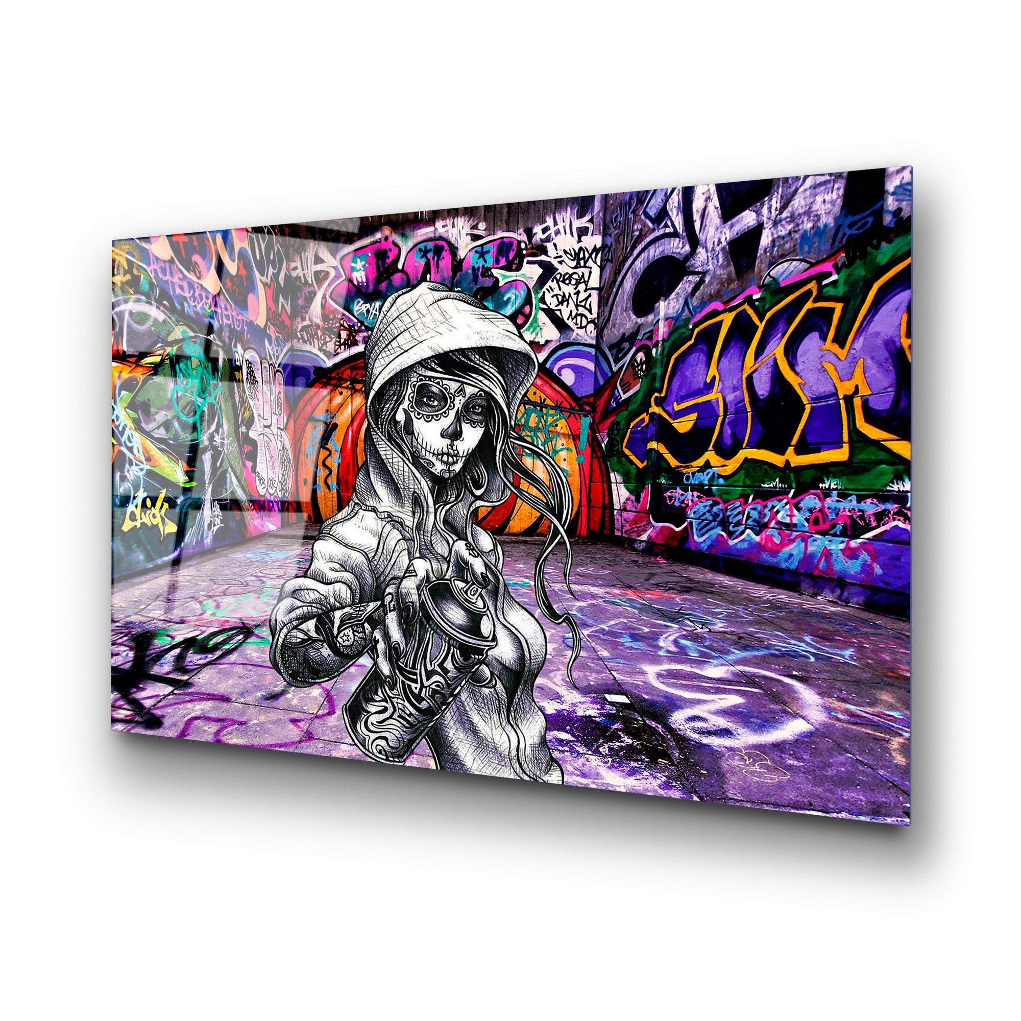 Quadro Decorativo em Vidro Temperado UV-786, Multicolor, 70 x 100 cm (4 mm)