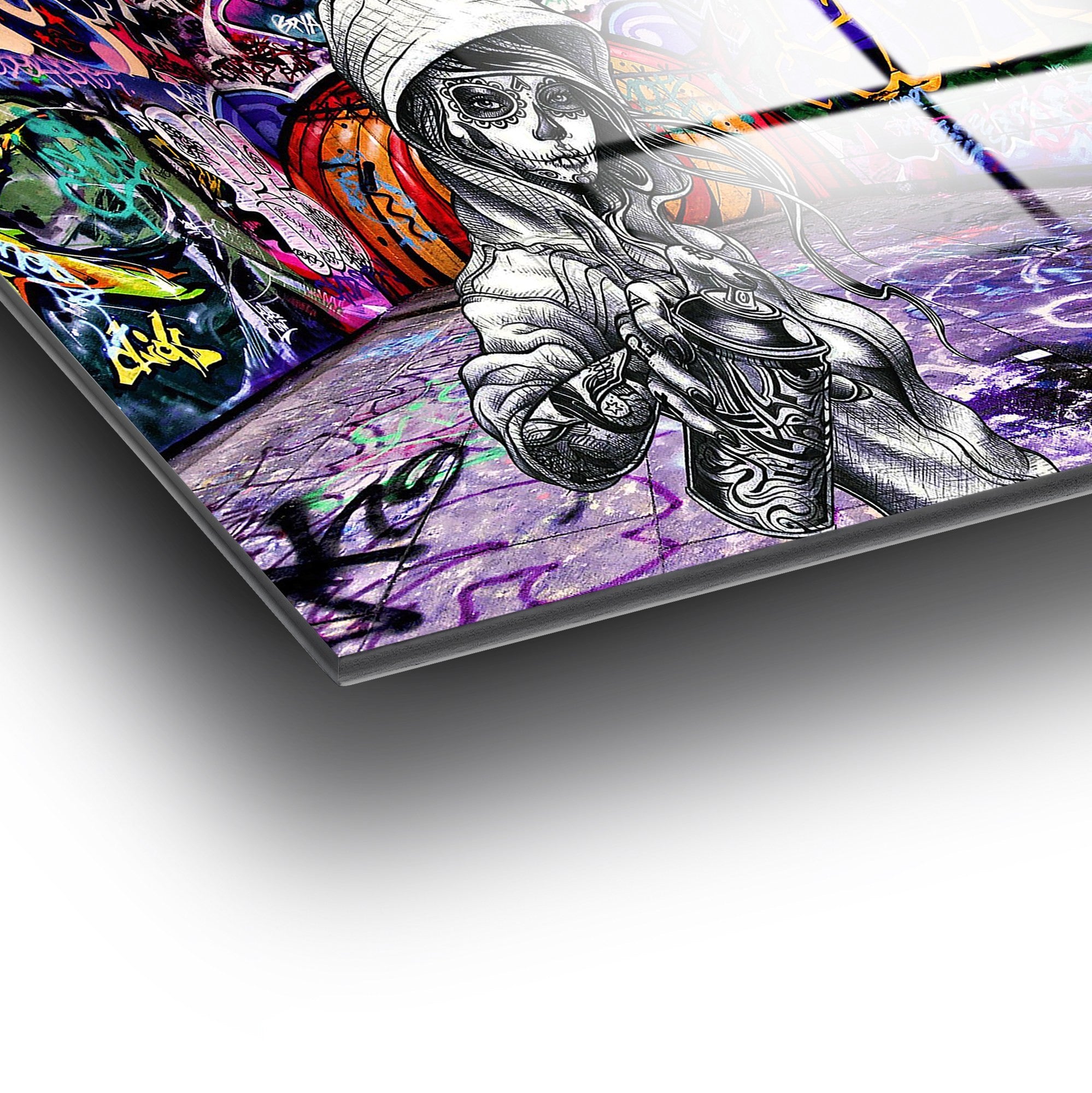 Quadro Decorativo em Vidro Temperado UV-786, Multicolor, 70 x 100 cm (4 mm)