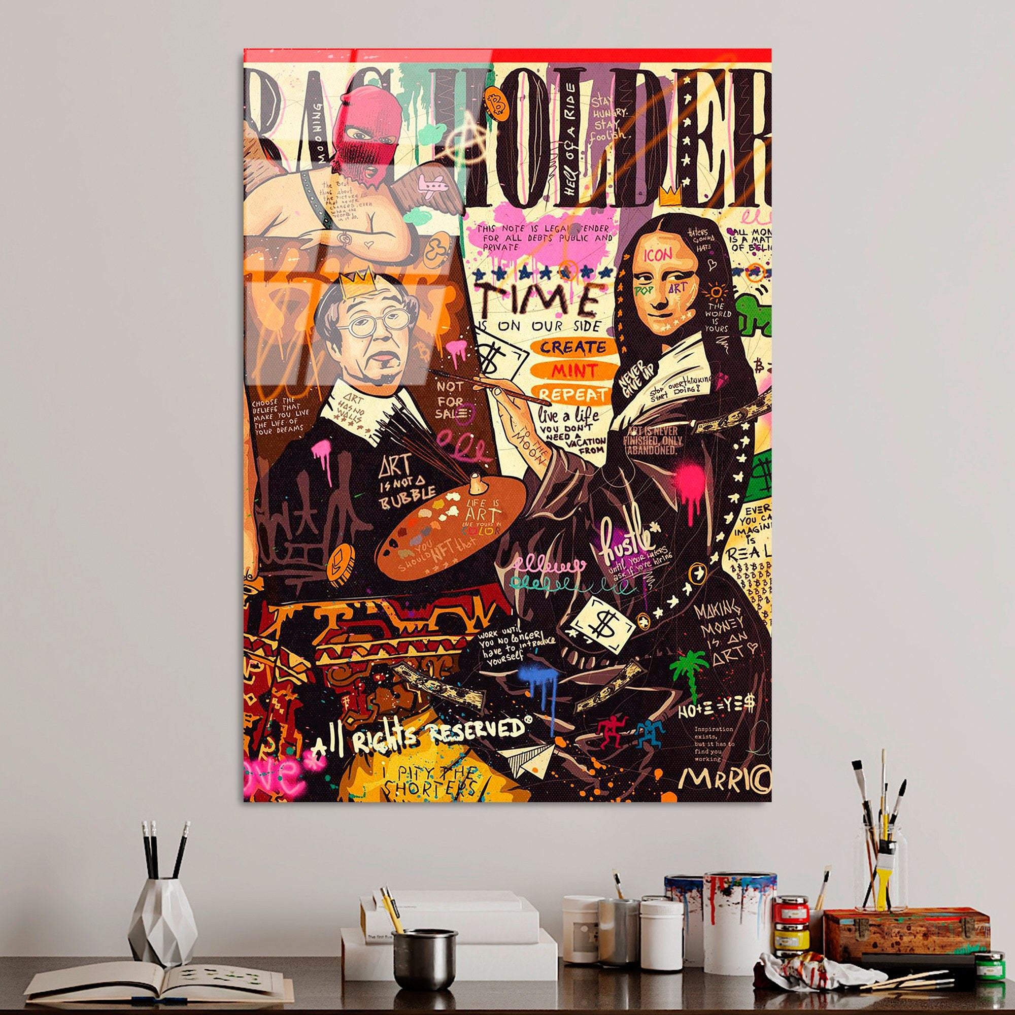 Quadro Decorativo em Vidro Temperado 100% (4 mm) 70 x 100 cm Multicolor – UV-787