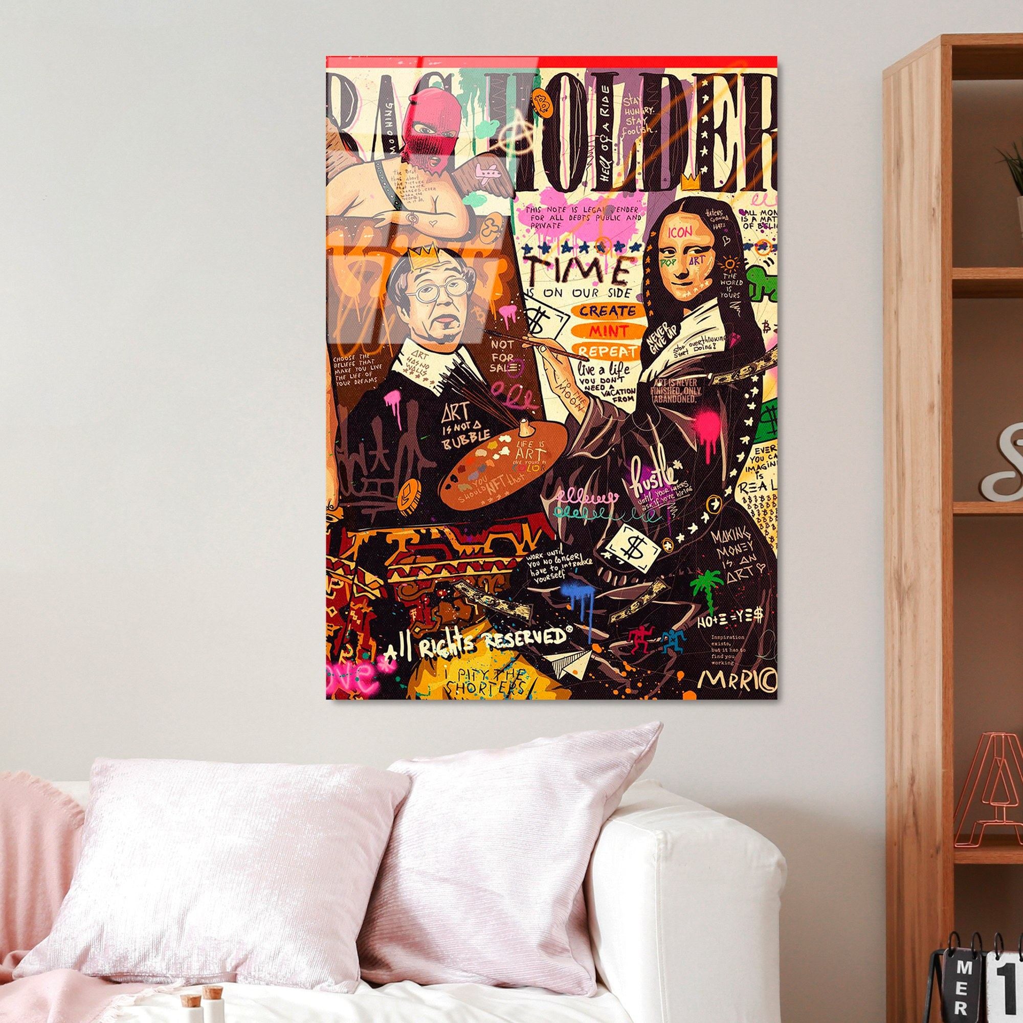 Quadro Decorativo em Vidro Temperado 100% (4 mm) 70 x 100 cm Multicolor – UV-787