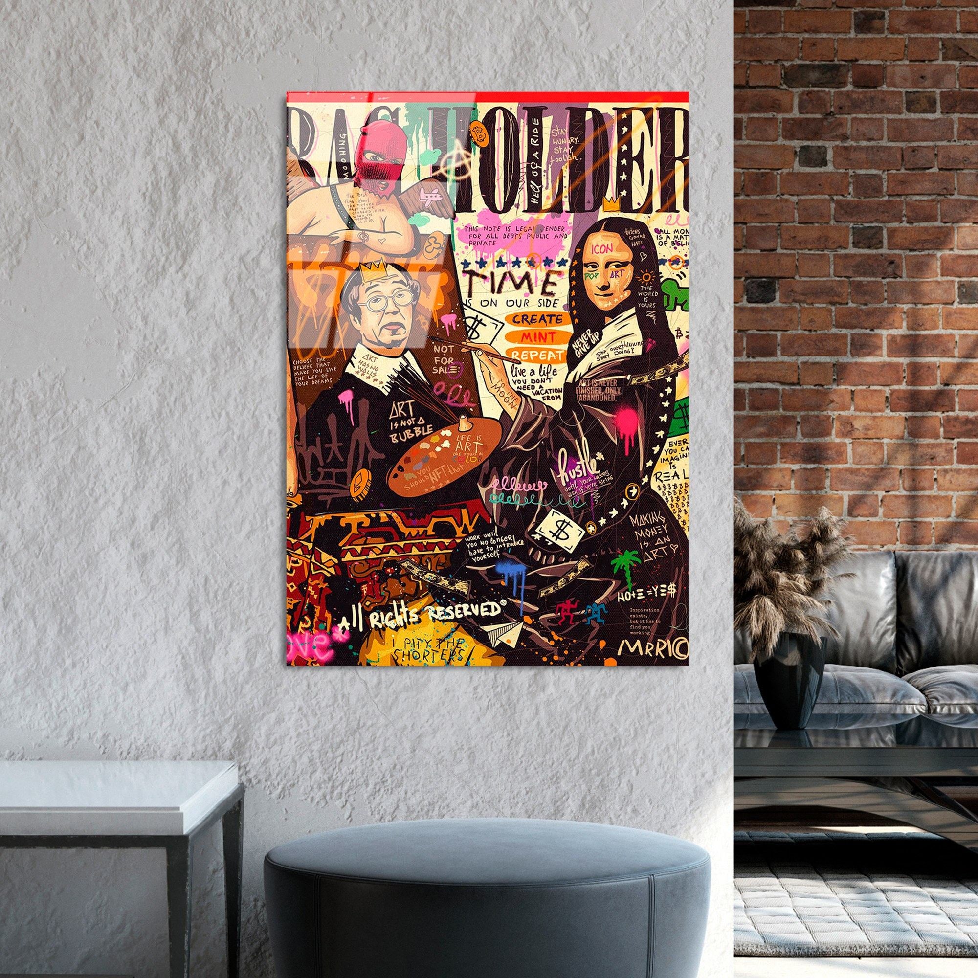 Quadro Decorativo em Vidro Temperado 100% (4 mm) 70 x 100 cm Multicolor – UV-787