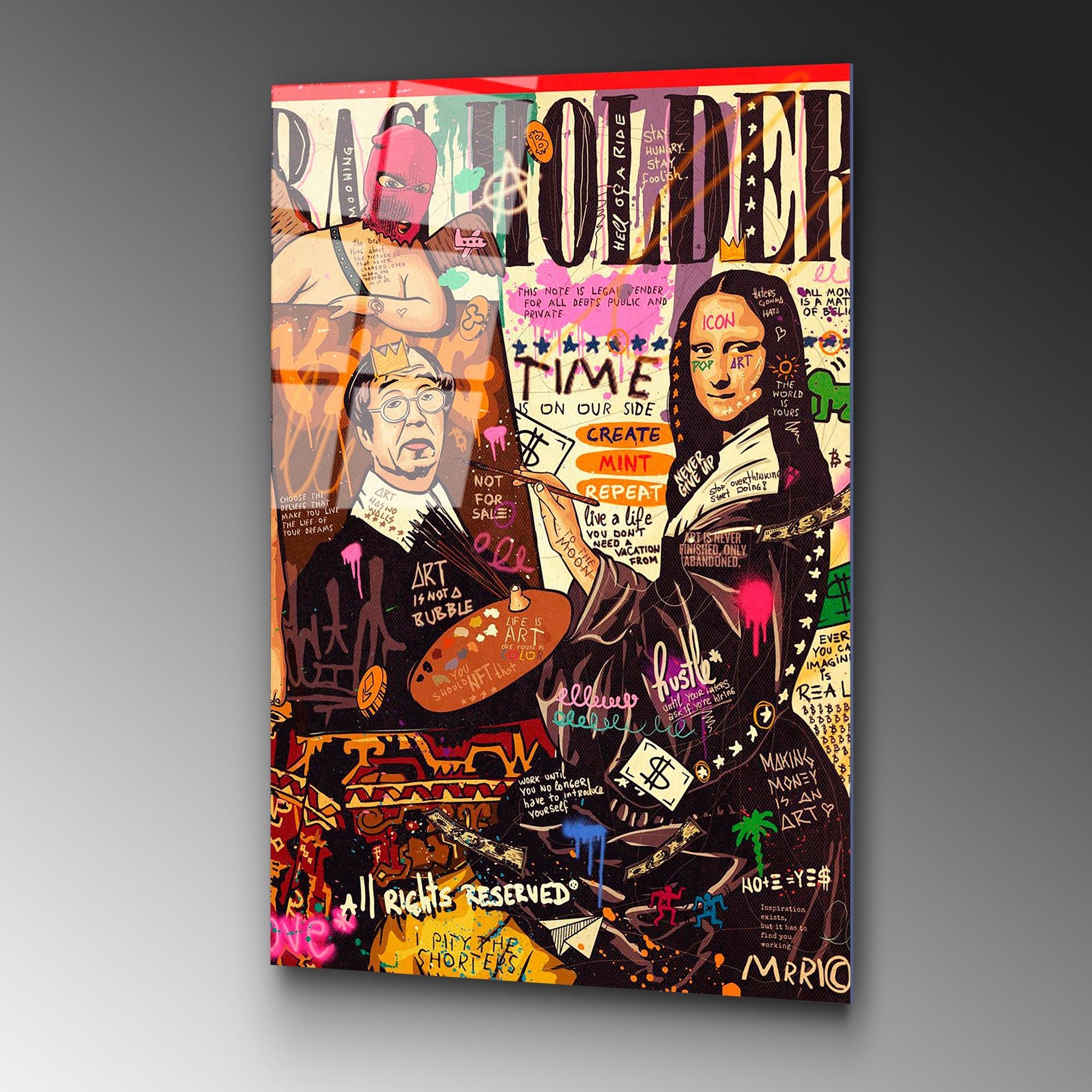 Quadro Decorativo em Vidro Temperado 100% (4 mm) 70 x 100 cm Multicolor – UV-787