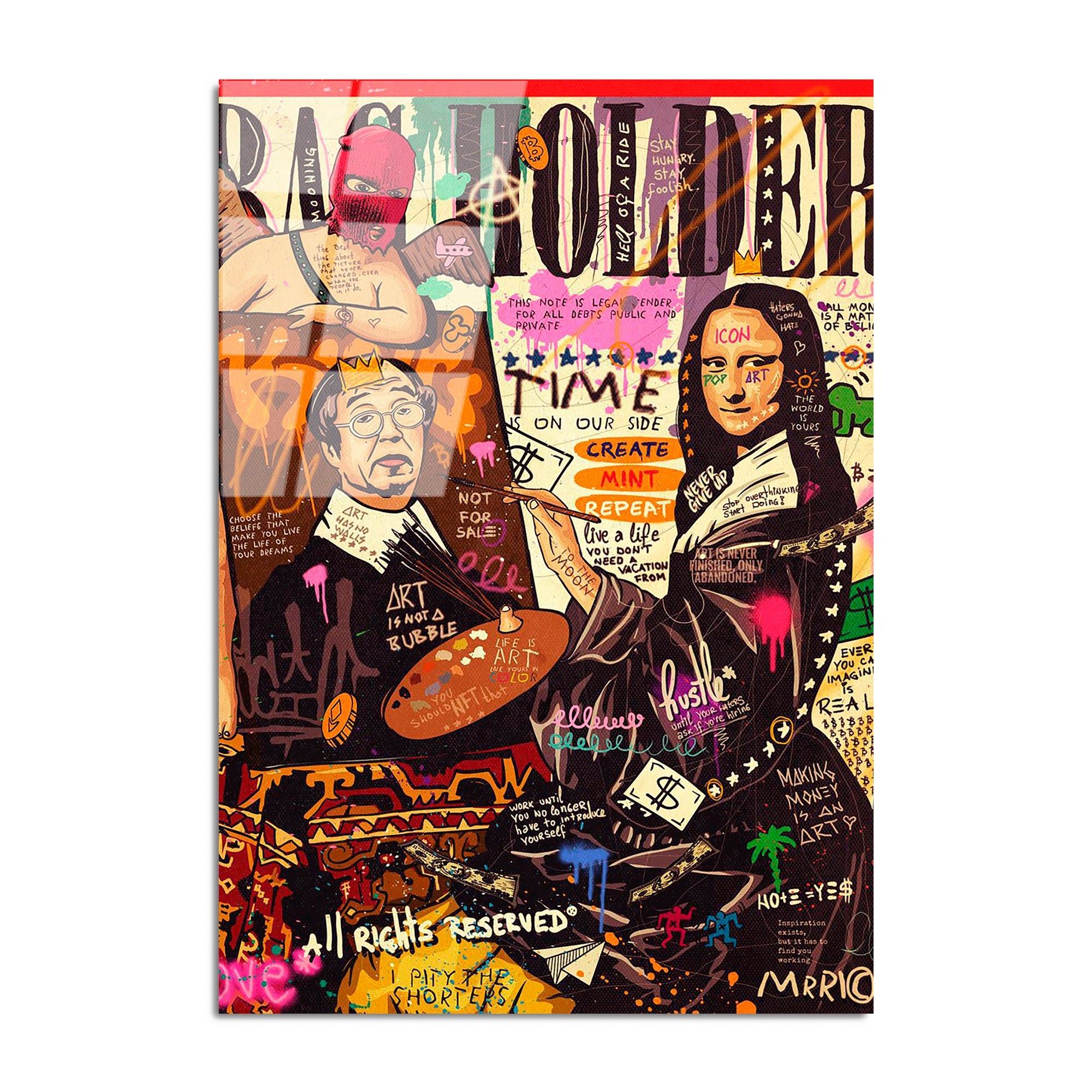 Quadro Decorativo em Vidro Temperado 100% (4 mm) 70 x 100 cm Multicolor – UV-787