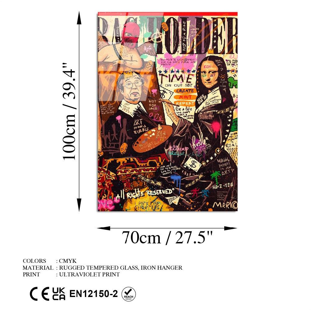 Quadro Decorativo em Vidro Temperado 100% (4 mm) 70 x 100 cm Multicolor – UV-787