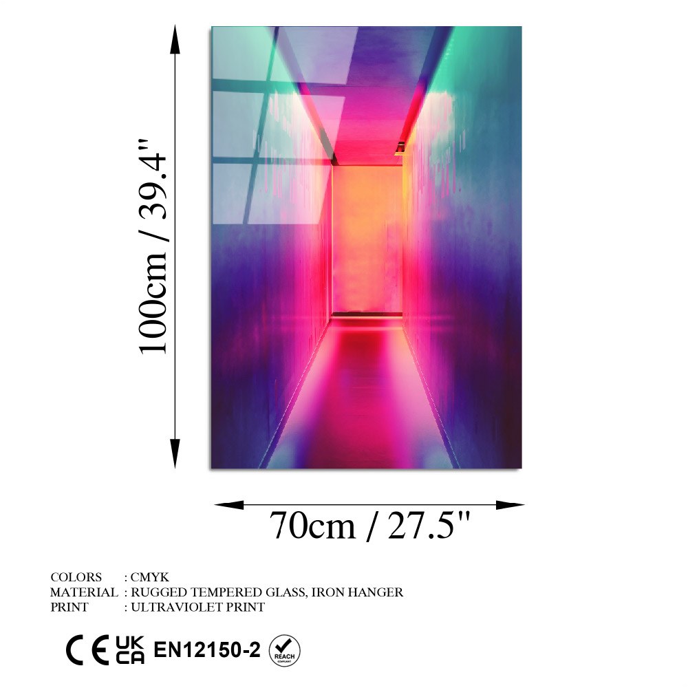 Quadro Decorativo em Vidro Temperado 70 x 100 cm (4 mm), Multicolorido – UV-788 | 123BZM2280