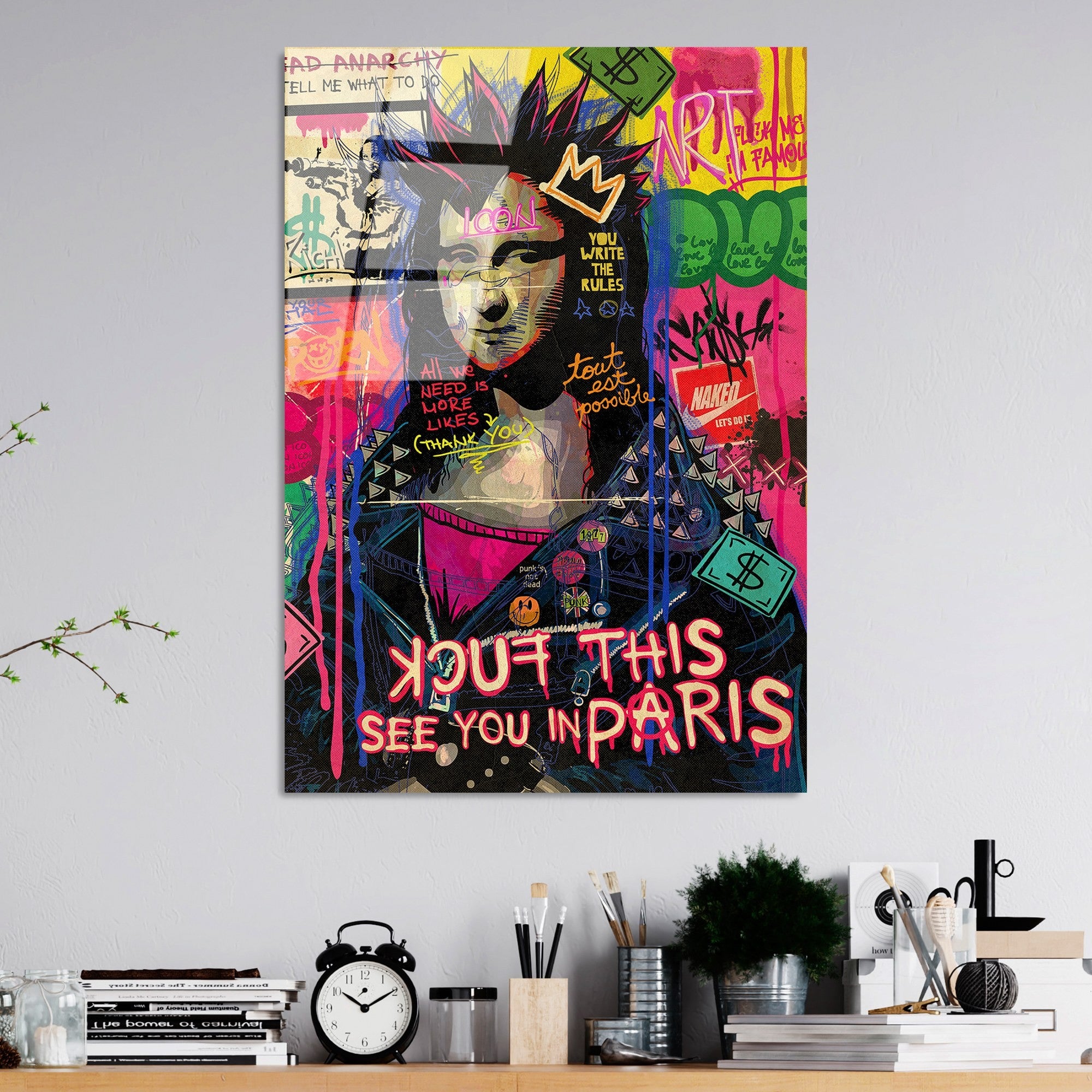 Quadro Decorativo em Vidro Temperado UV-789 Multicolor 70 x 100 cm (4 mm)