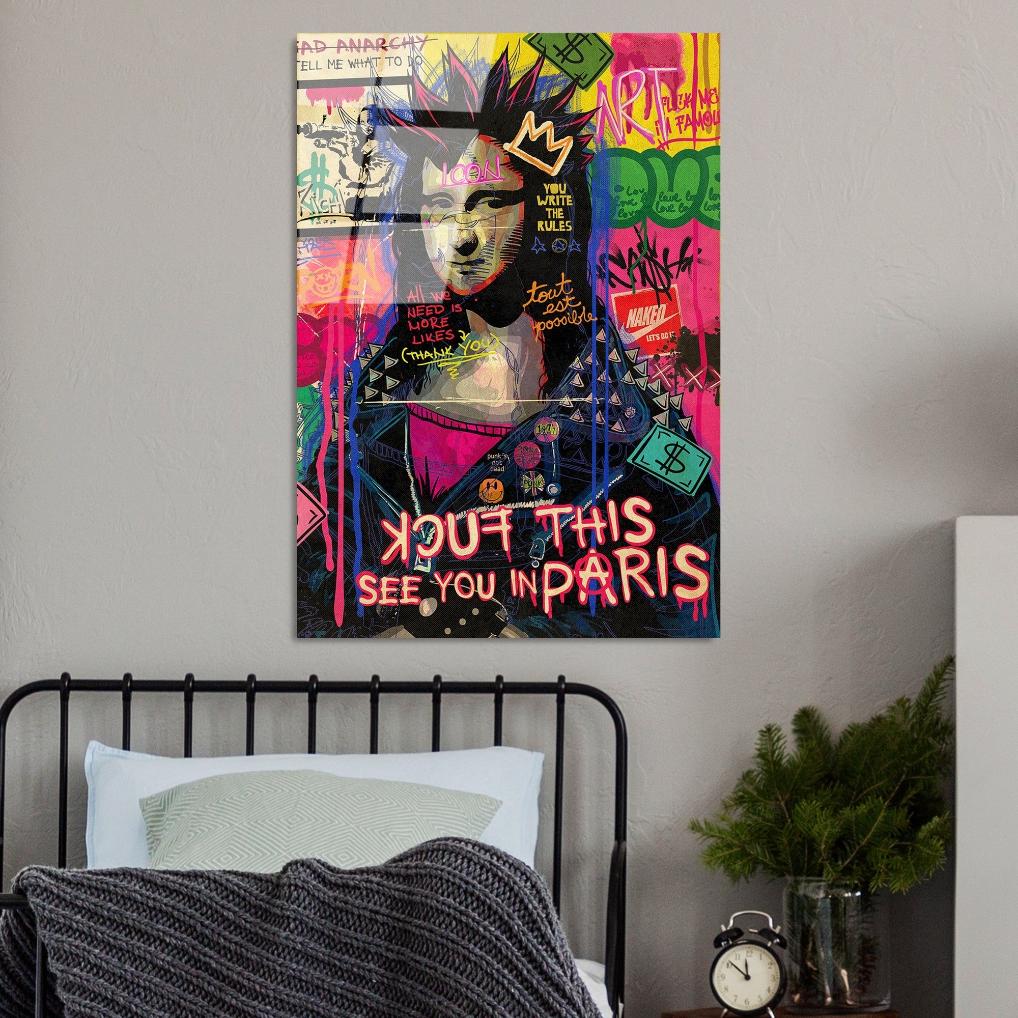 Quadro Decorativo em Vidro Temperado UV-789 Multicolor 70 x 100 cm (4 mm)