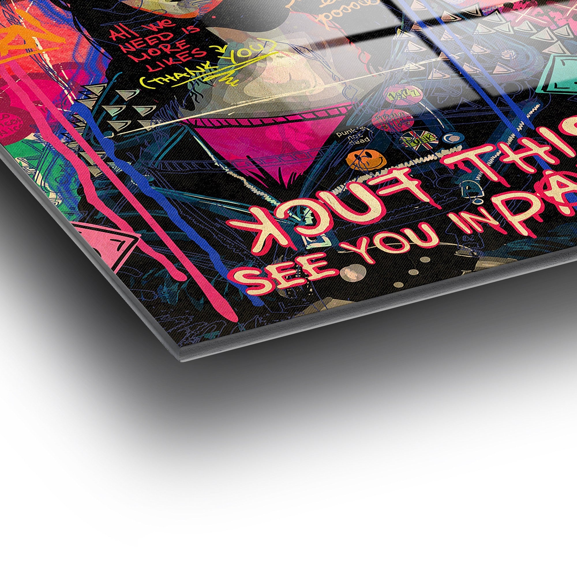 Quadro Decorativo em Vidro Temperado UV-789 Multicolor 70 x 100 cm (4 mm)