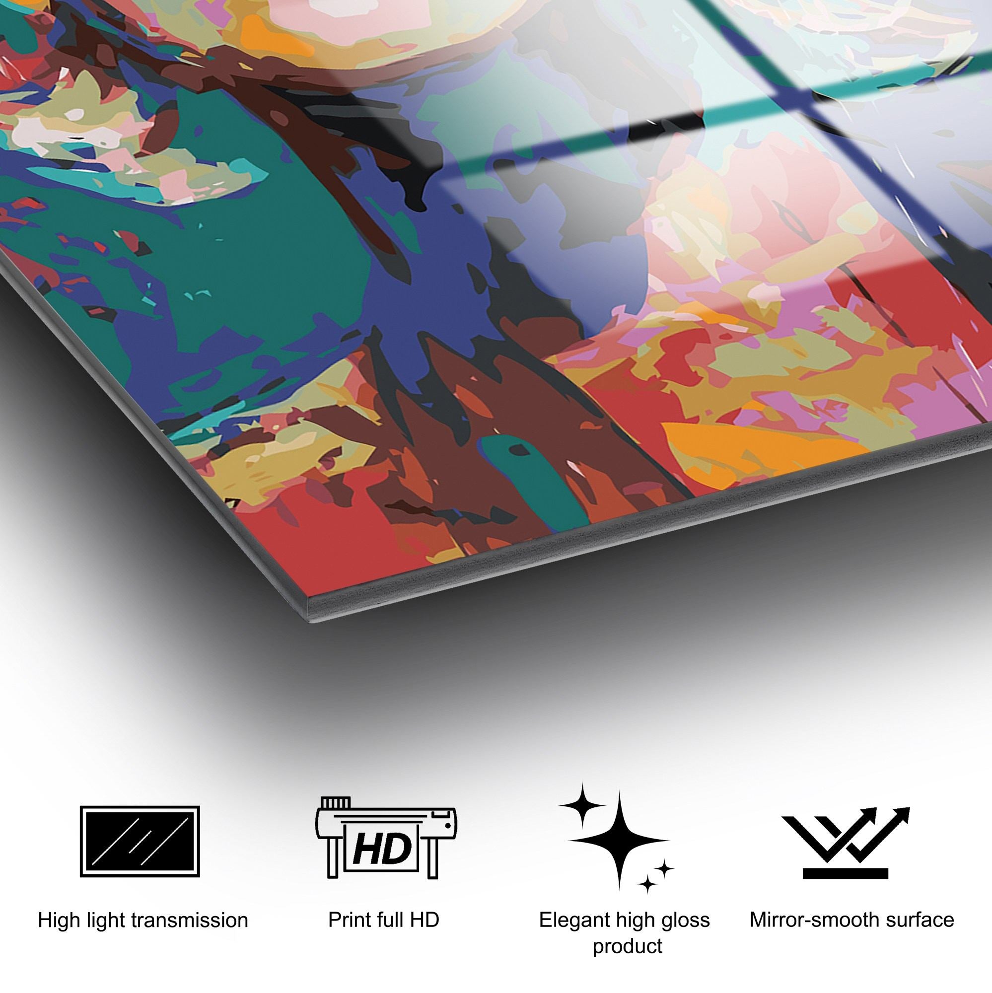 Quadro Decorativo em Vidro Temperado UV-793, 70 x 100 cm, Multicolor (100% Vidro Temperado, 4 mm)