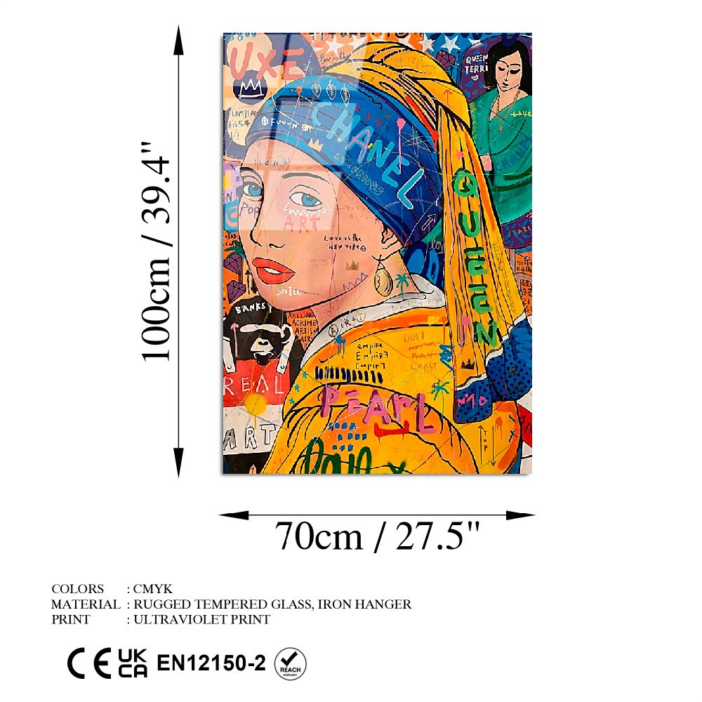 Quadro Decorativo em 100% Vidro Temperado UV-795, Multicolorido, 70 x 100 cm (4 mm)