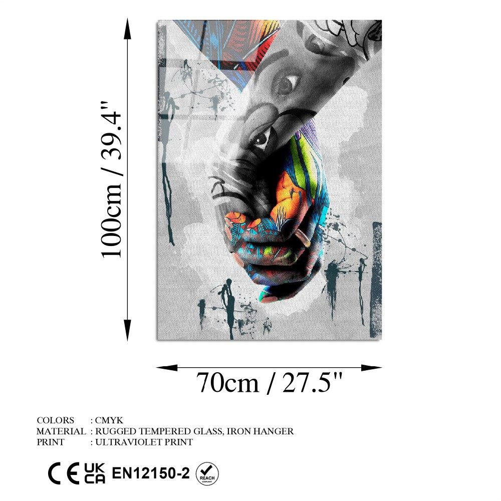 Quadro Decorativo em Vidro Temperado UV-799, 70 x 100 cm, Multicolor (4 mm)