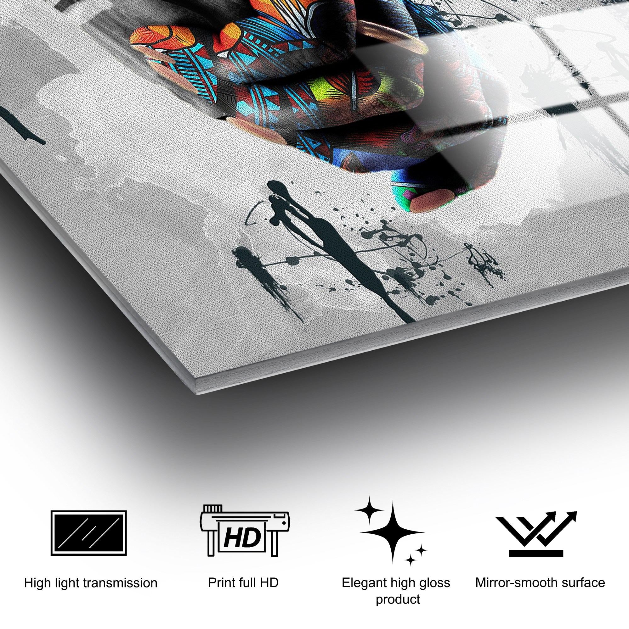 Quadro Decorativo em Vidro Temperado UV-799, 70 x 100 cm, Multicolor (4 mm)