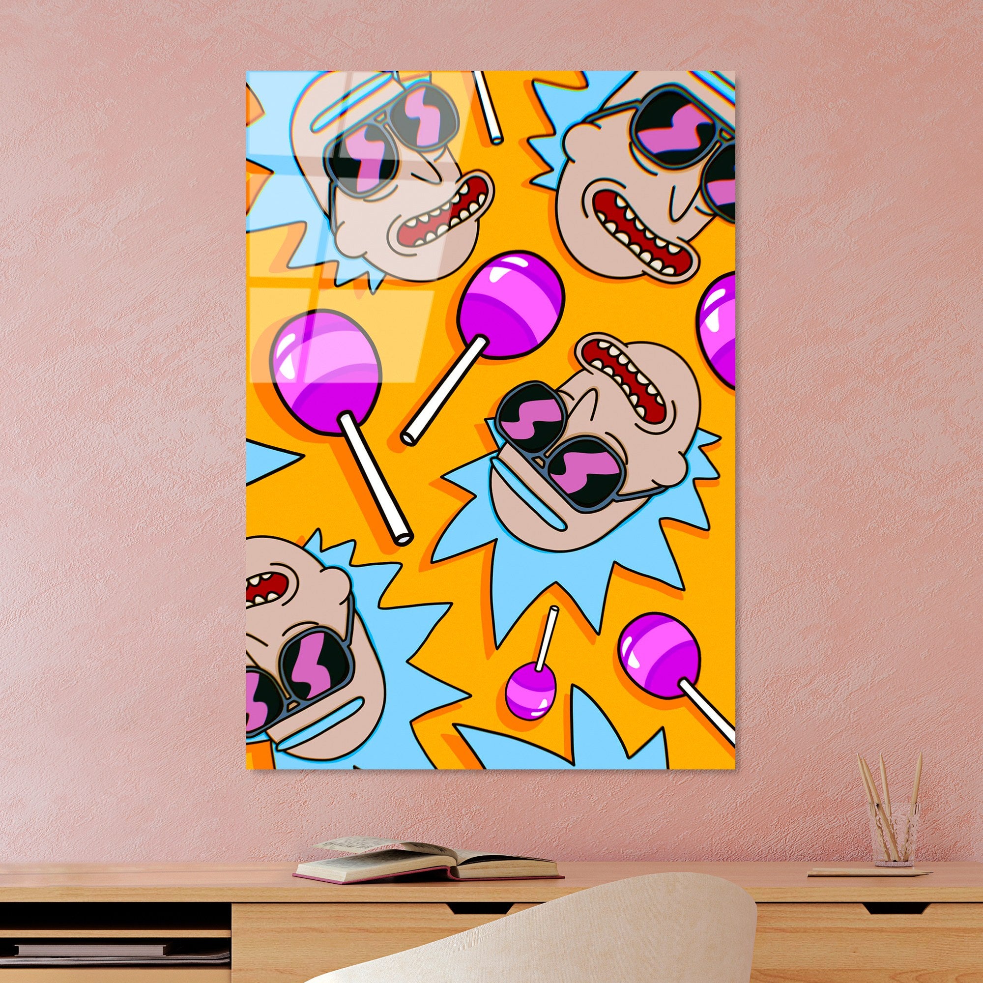 Quadro Decorativo em Vidro Temperado UV-800, Multicolor, 70 x 100 cm (4 mm)