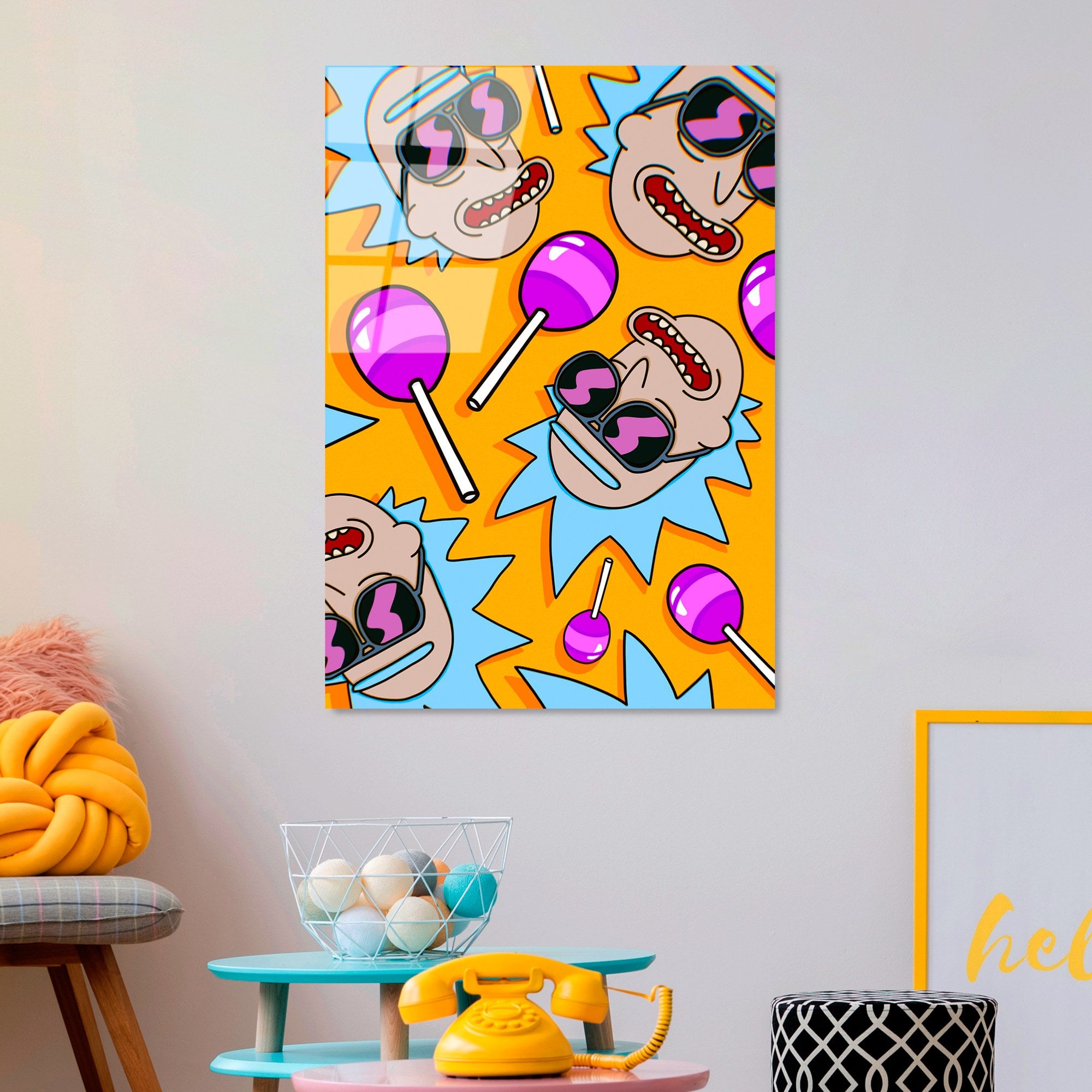 Quadro Decorativo em Vidro Temperado UV-800, Multicolor, 70 x 100 cm (4 mm)