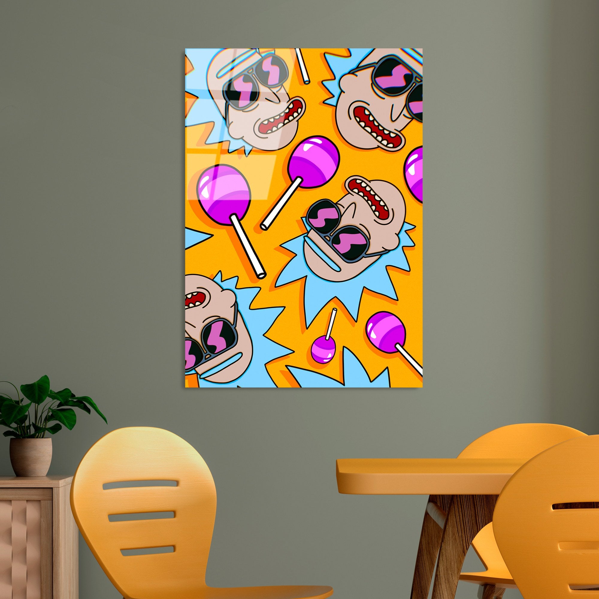 Quadro Decorativo em Vidro Temperado UV-800, Multicolor, 70 x 100 cm (4 mm)