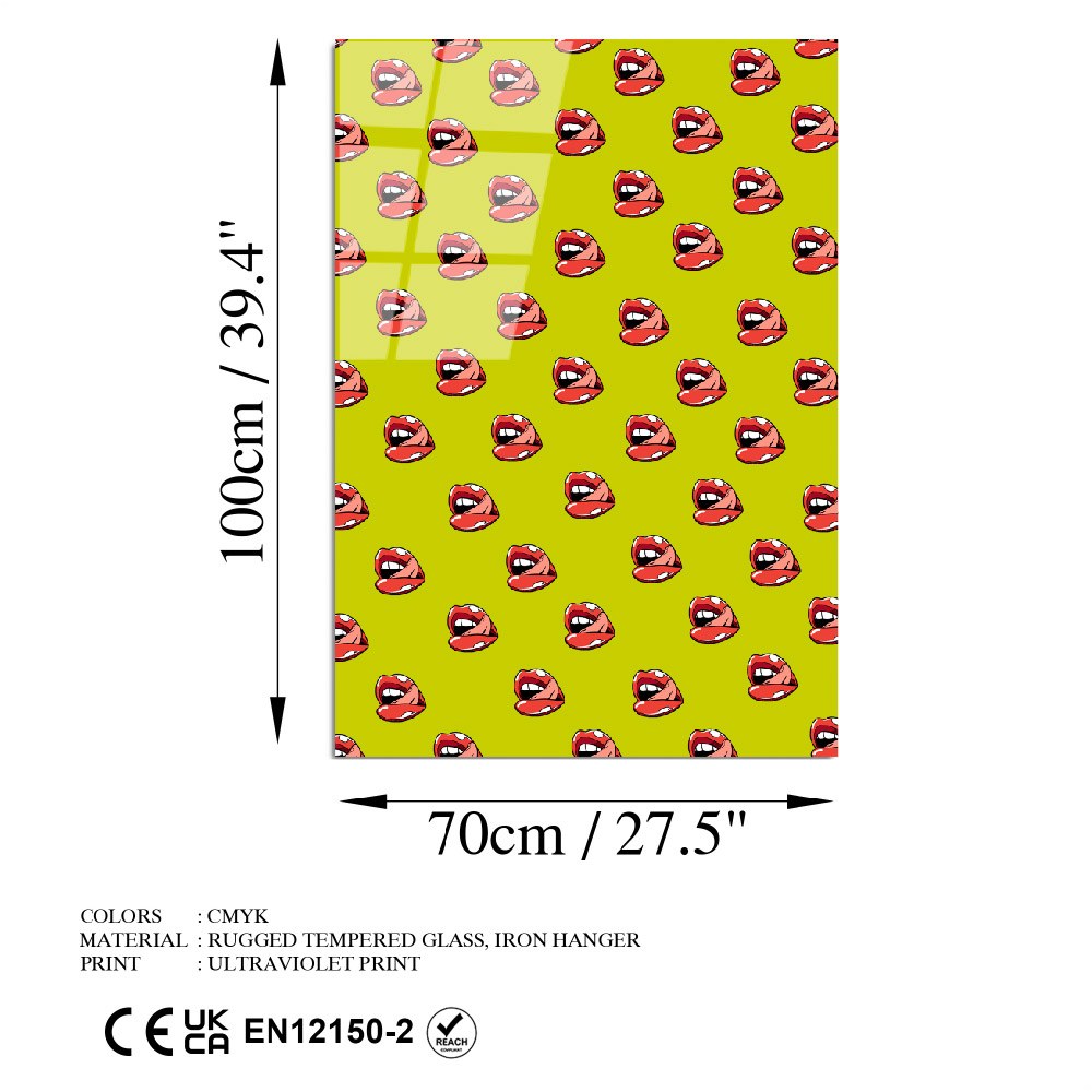 Quadro Decorativo em Vidro Temperado UV-801, Multicor, 70 x 100 cm, 4 mm