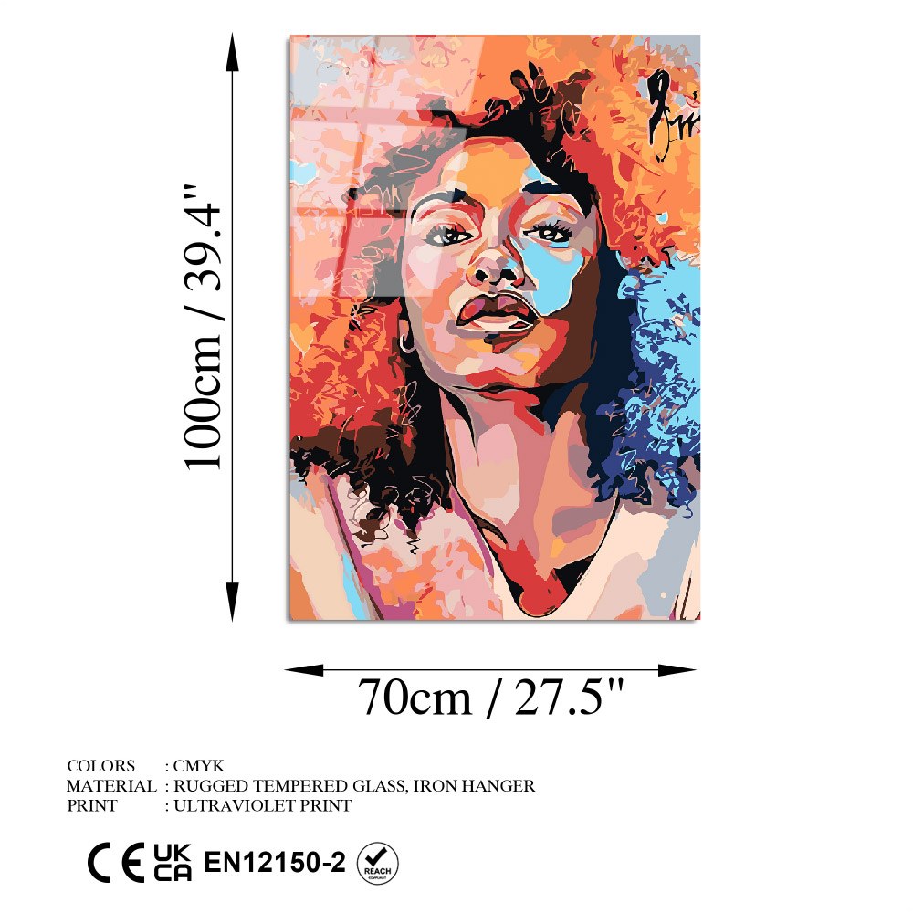 Quadro Decorativo em Vidro Temperado 70x100 cm (4 mm) Multicolor | UV-803 | Ref. 123BZM2295