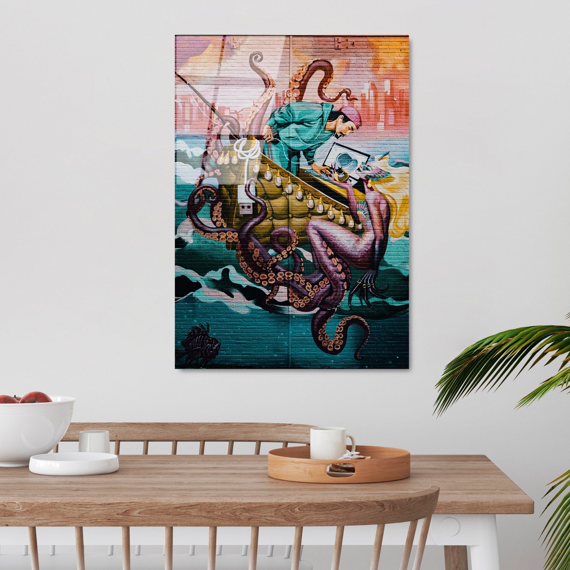 Quadro Decorativo em Vidro Temperado Multicolor UV-804, 70 x 100 cm (4 mm)