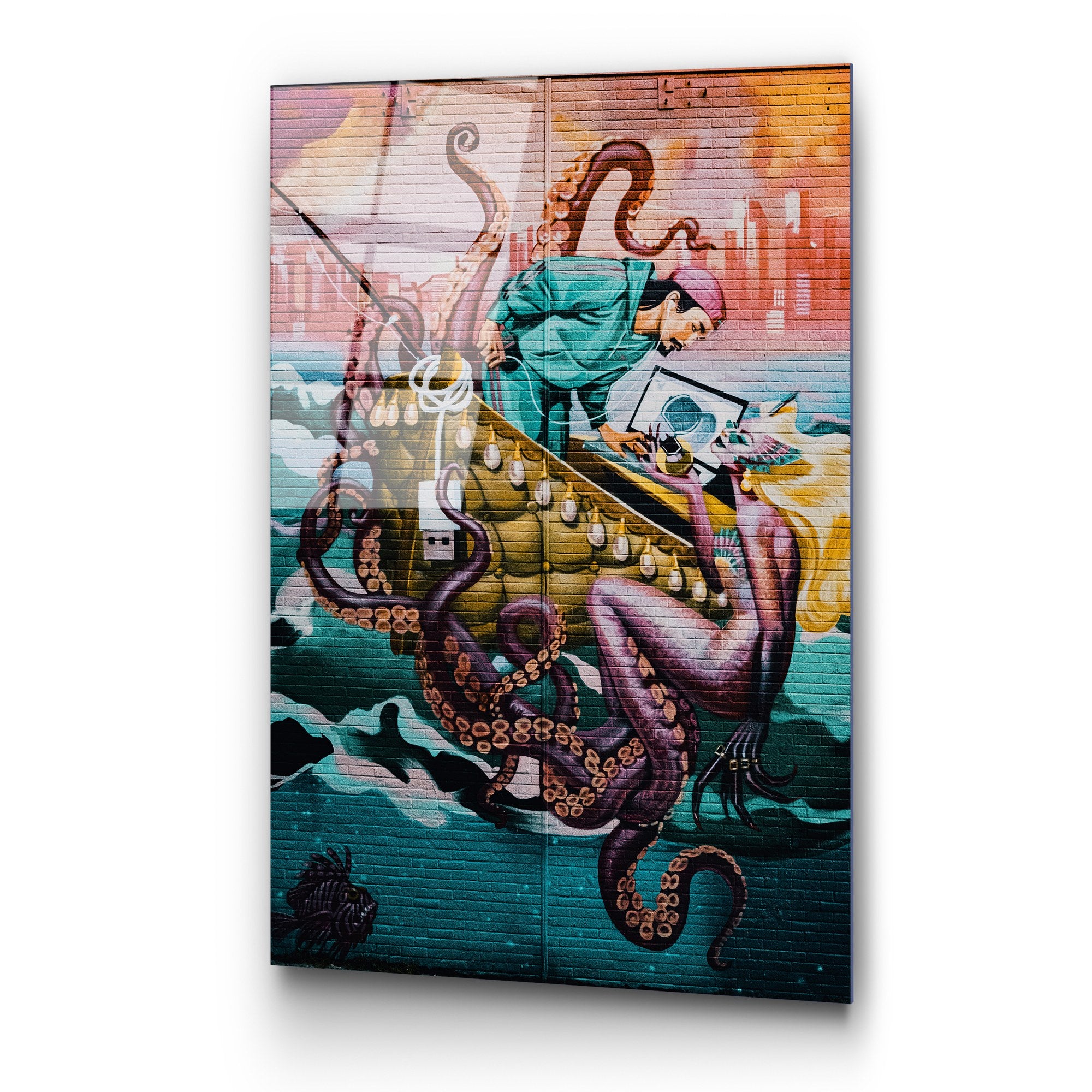 Quadro Decorativo em Vidro Temperado Multicolor UV-804, 70 x 100 cm (4 mm)