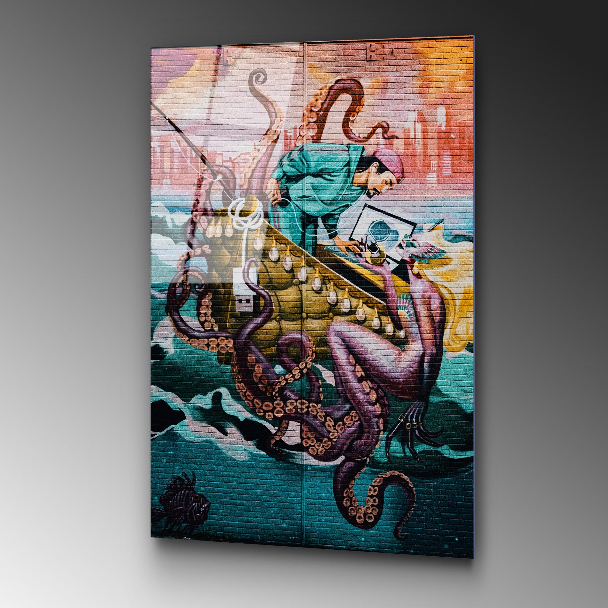 Quadro Decorativo em Vidro Temperado Multicolor UV-804, 70 x 100 cm (4 mm)