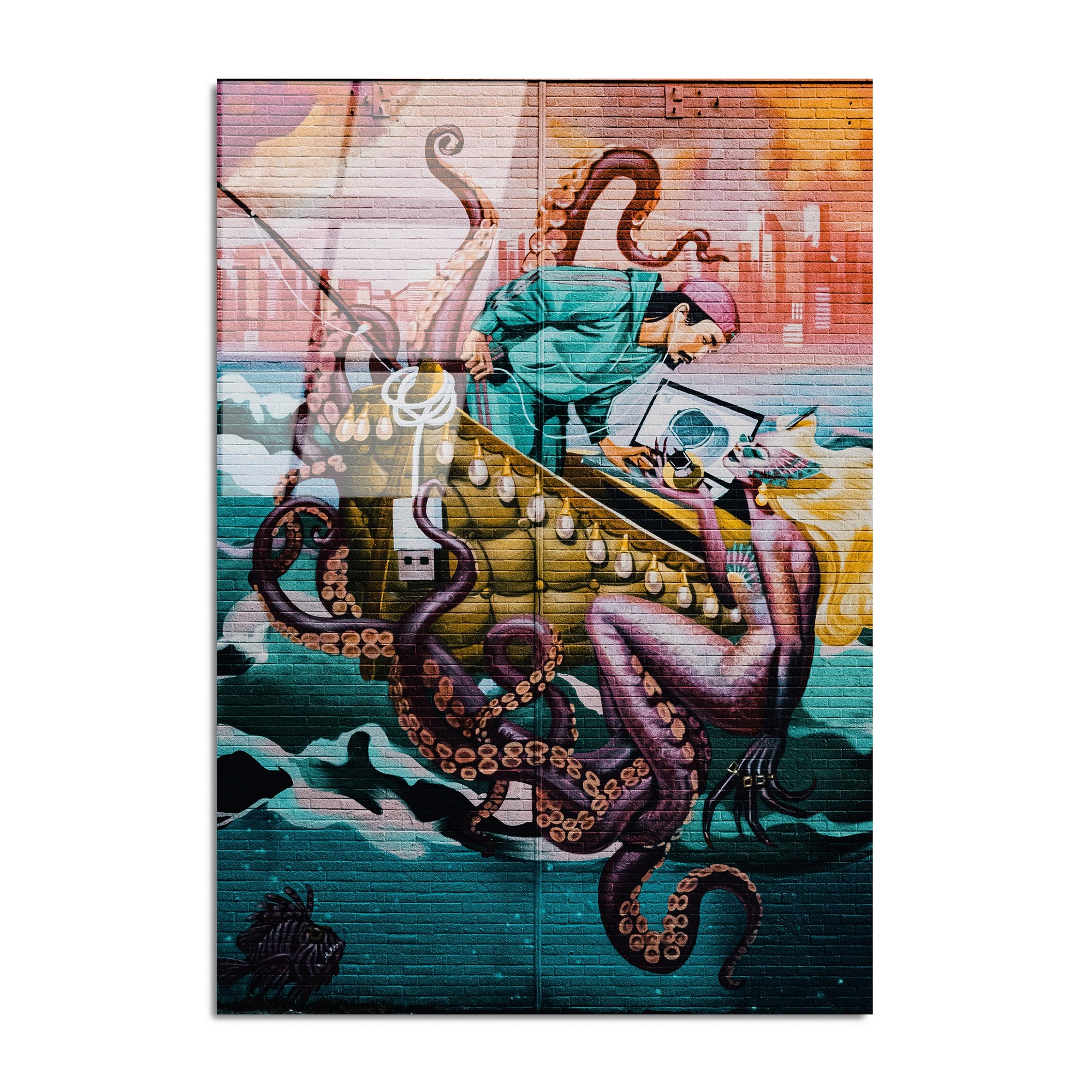 Quadro Decorativo em Vidro Temperado Multicolor UV-804, 70 x 100 cm (4 mm)