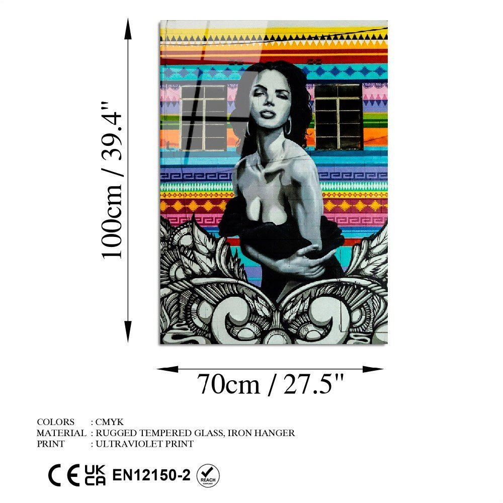 Quadro Decorativo em Vidro Temperado 70x100 cm (4 mm), Multicolor – UV-807 (Ref. 123BZM2299)