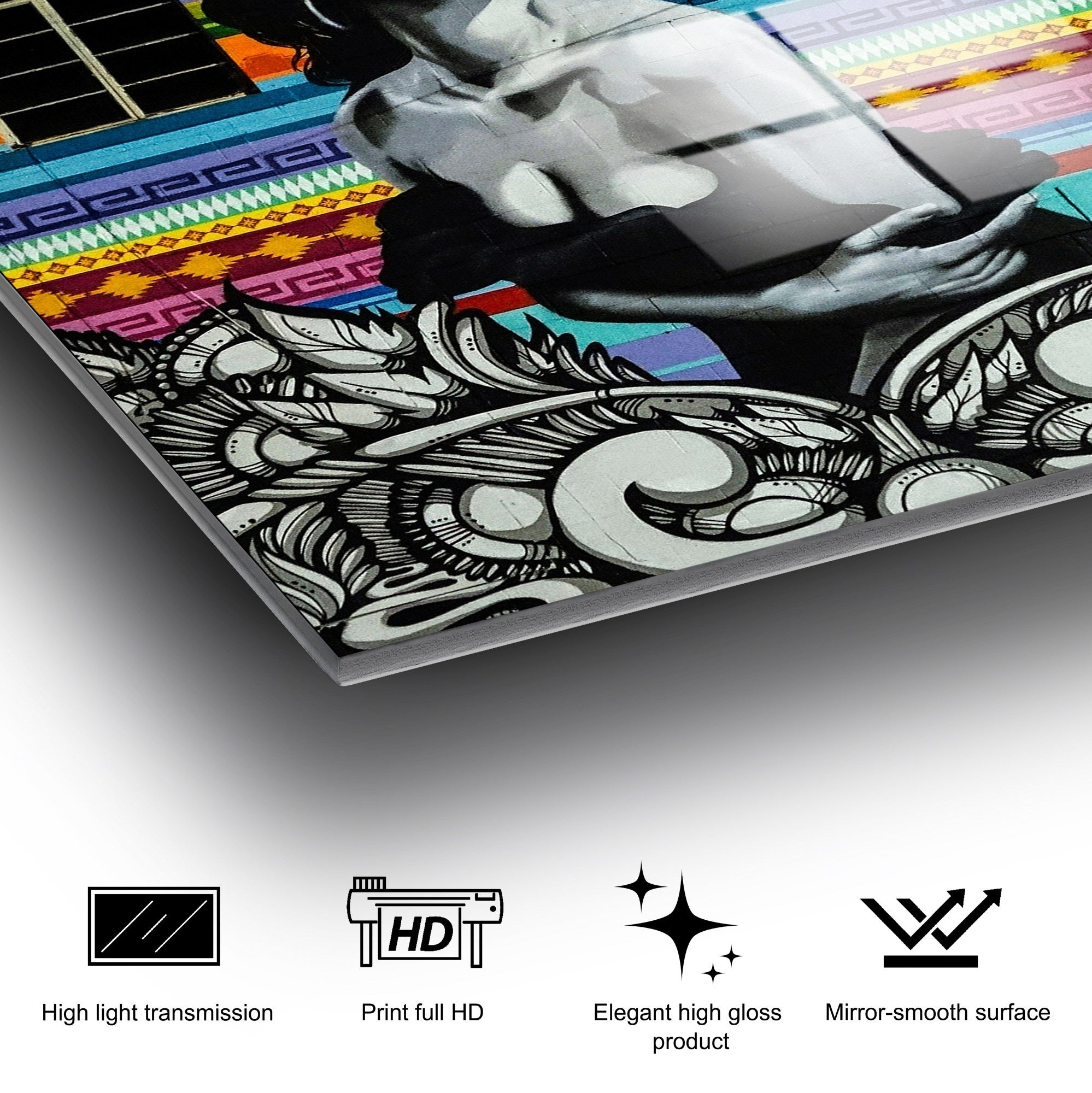 Quadro Decorativo em Vidro Temperado 70x100 cm (4 mm), Multicolor – UV-807 (Ref. 123BZM2299)