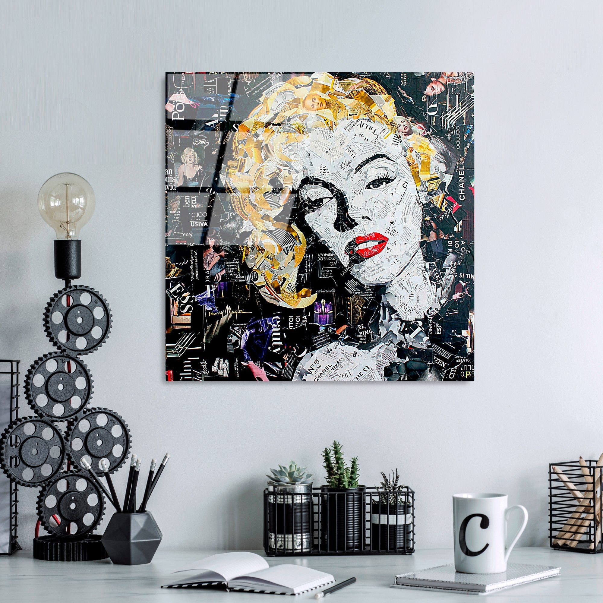 Quadro Decorativo em Vidro Temperado UV-812, Multicolor, 50 x 50 cm, 4 mm