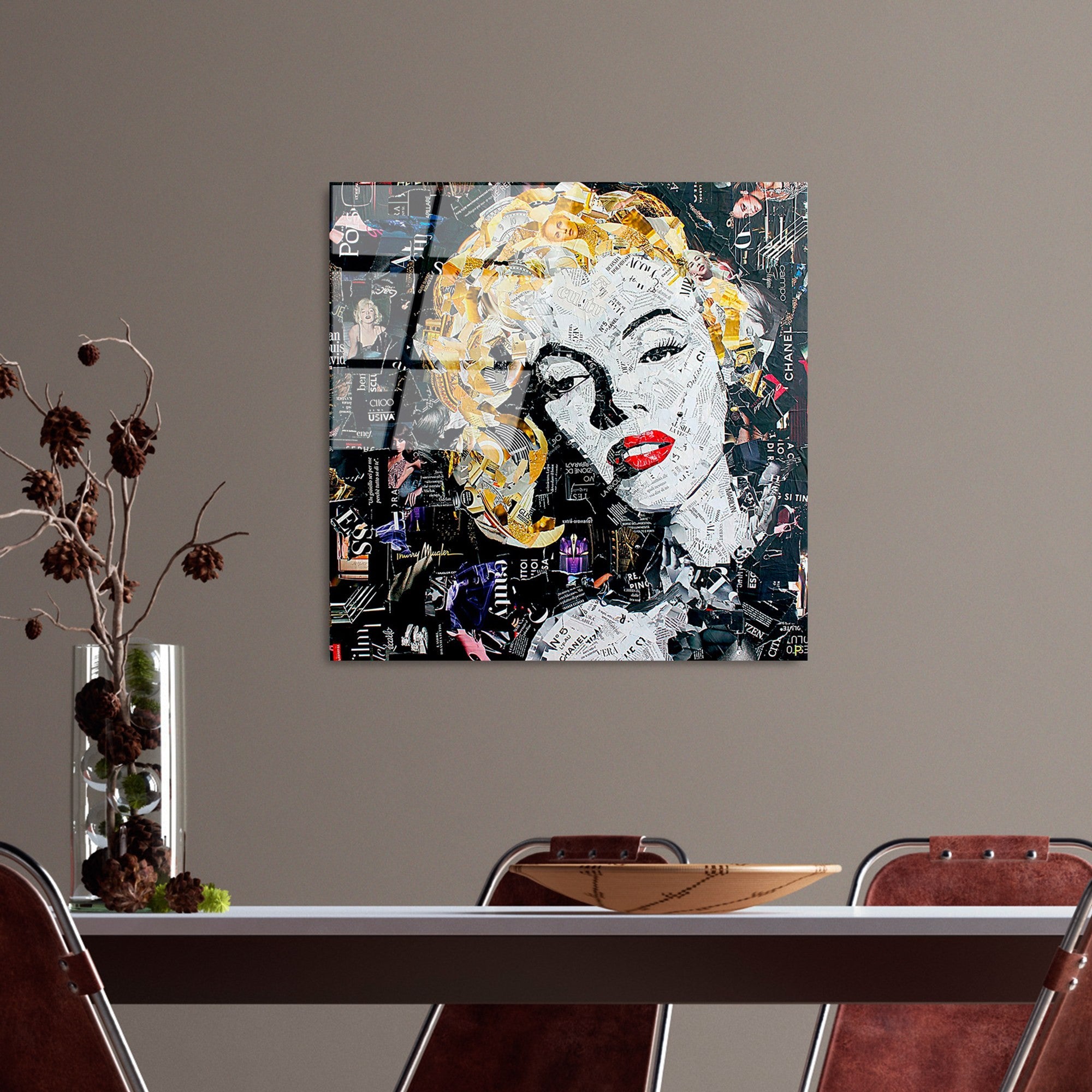 Quadro Decorativo em Vidro Temperado UV-812, Multicolor, 50 x 50 cm, 4 mm