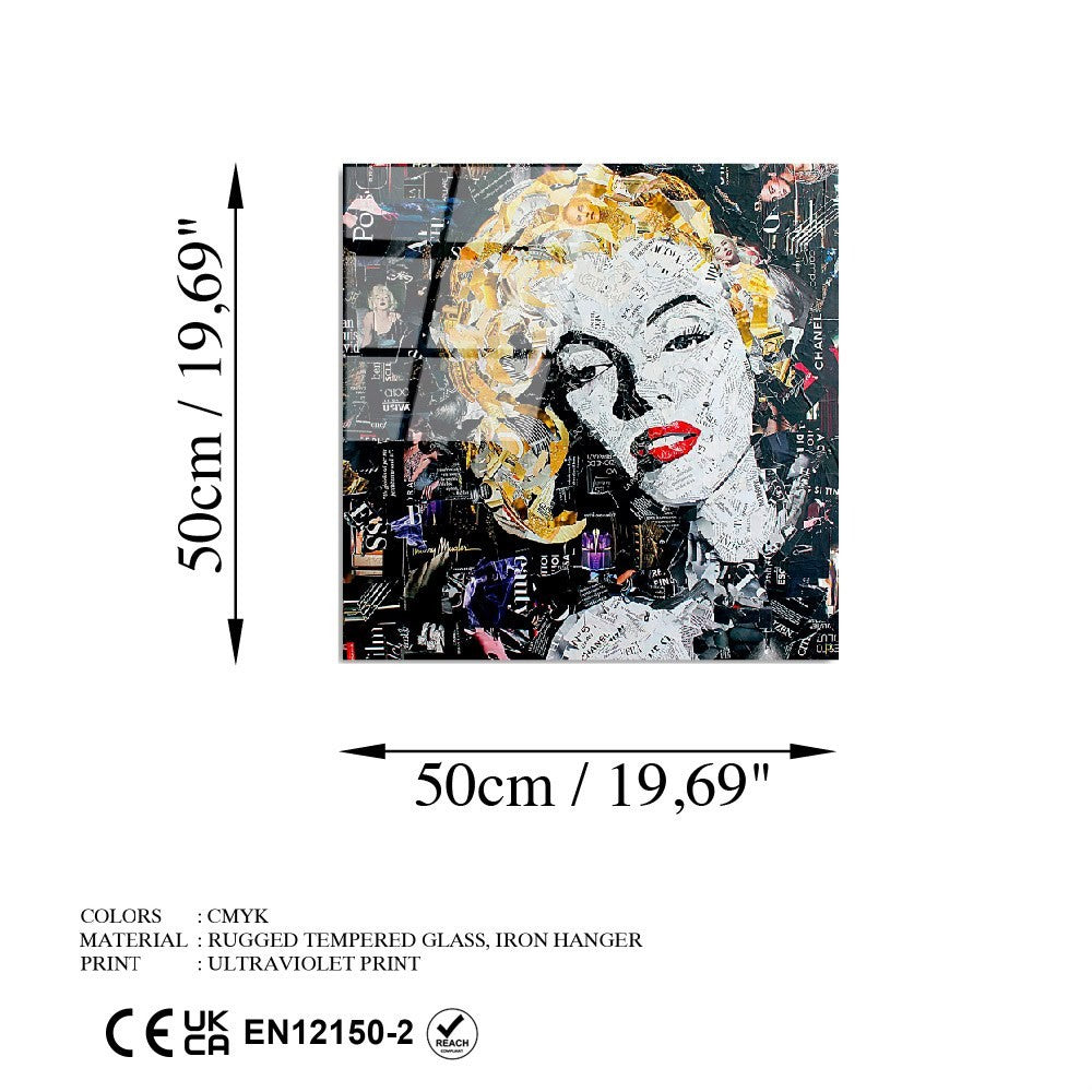 Quadro Decorativo em Vidro Temperado UV-812, Multicolor, 50 x 50 cm, 4 mm